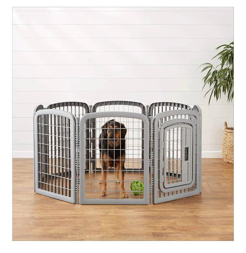 8 panel modular plastic play pen for puppy - photo 2