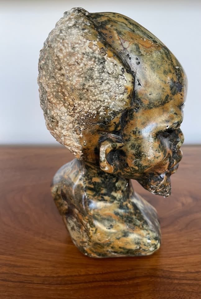 Hand-Carved African Stone Bust – Artisan Sculpture