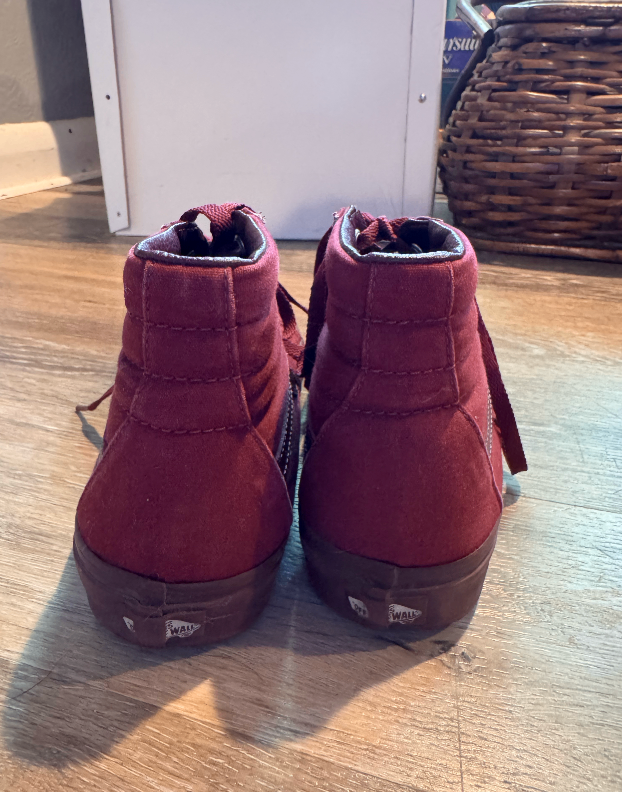 Women's High Top Vans (Maroon / Size 9.5) - photo 5