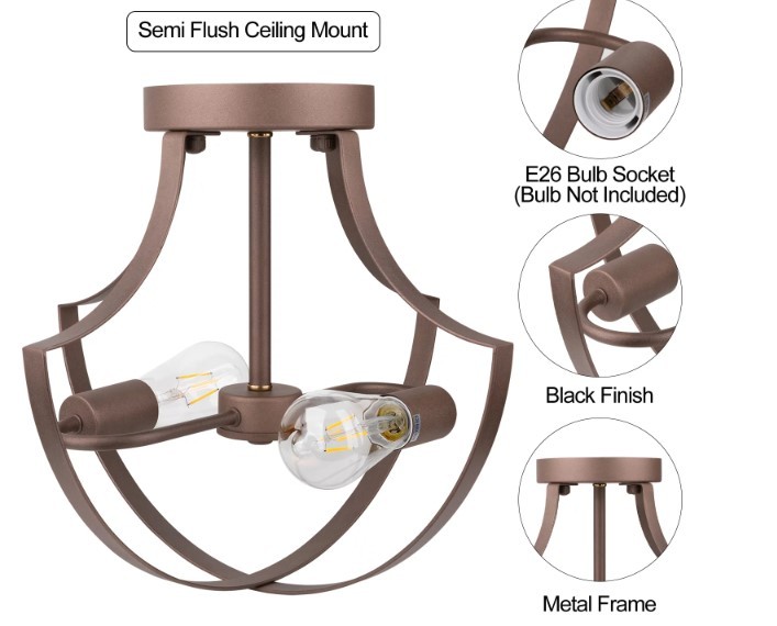 *New* Semi Flush Ceiling Light Fixture
