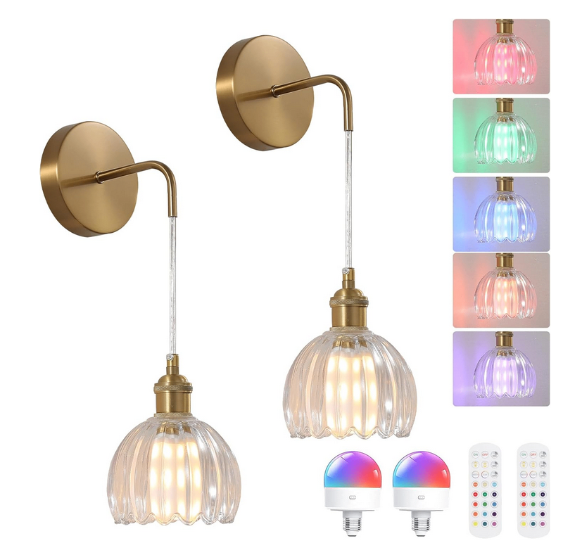 Wall Sconces Set of 2, Battery Operated (New)
