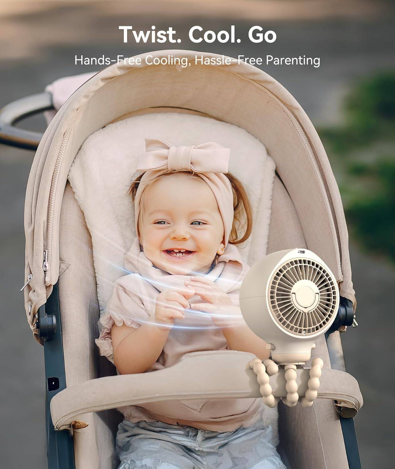 Dreamegg Baby Stroller Fan - Portable Clip on Fan - photo 4