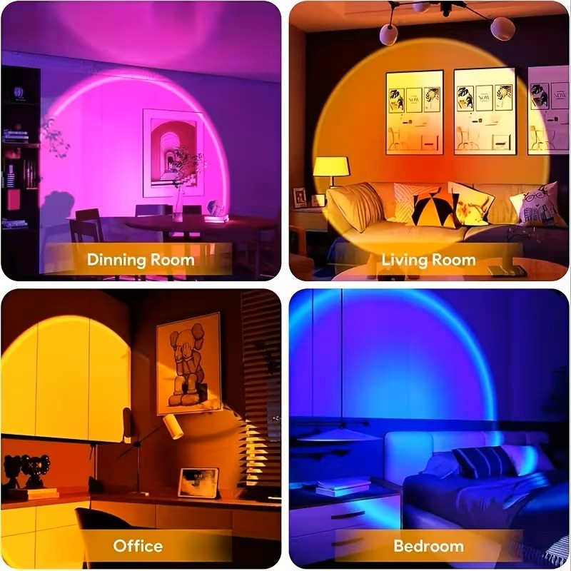 BRAND NEW Sunset Projection Mood Light with RGB16 Color Changing - photo 4