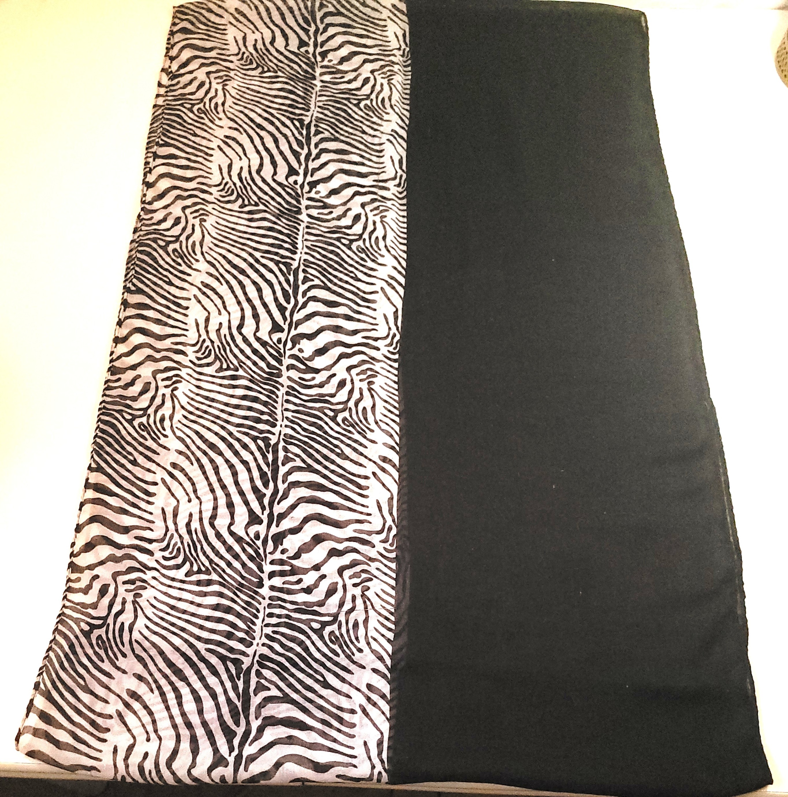 Black Zebra Print Mesh Hair Snood Head Wrap Cover - photo 3