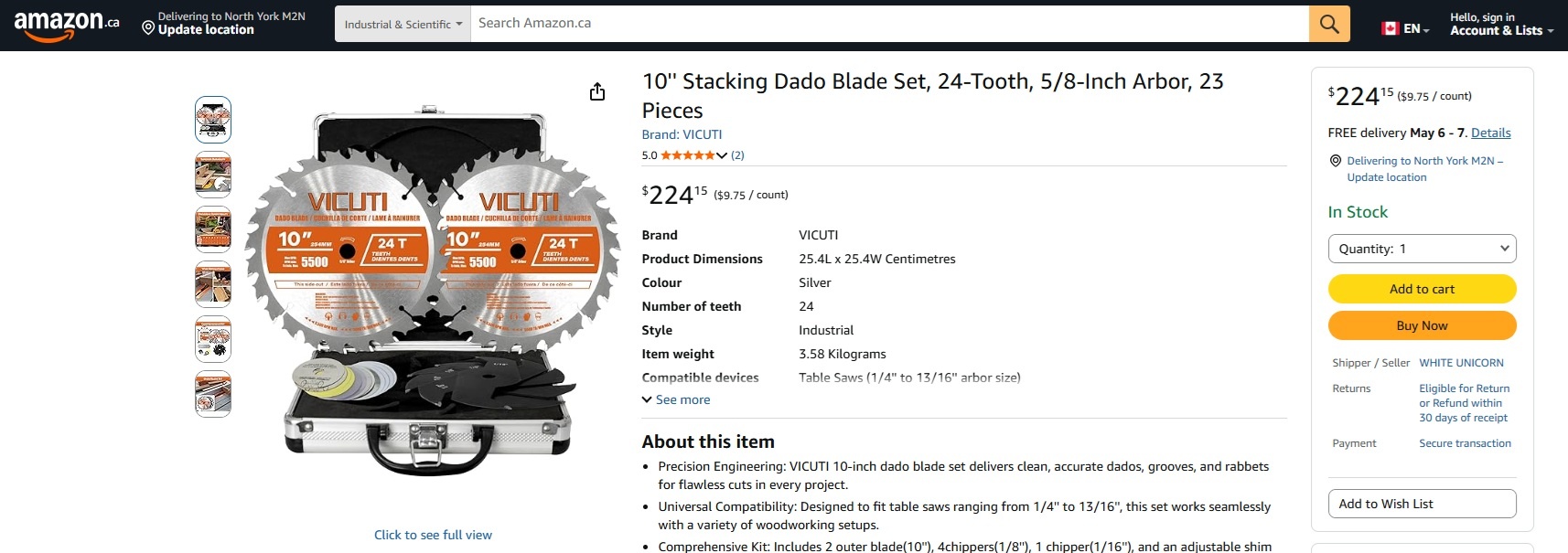 10'' Stacking Dado Blade Set - photo 5