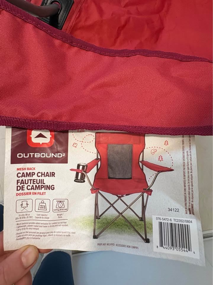 3 Outbound Folding Chairs with Cup Holders - photo 3