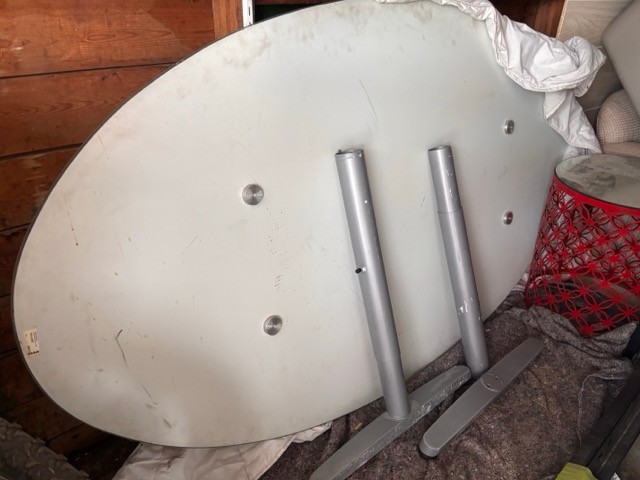 Large Frosted Glass Dining or Office Table