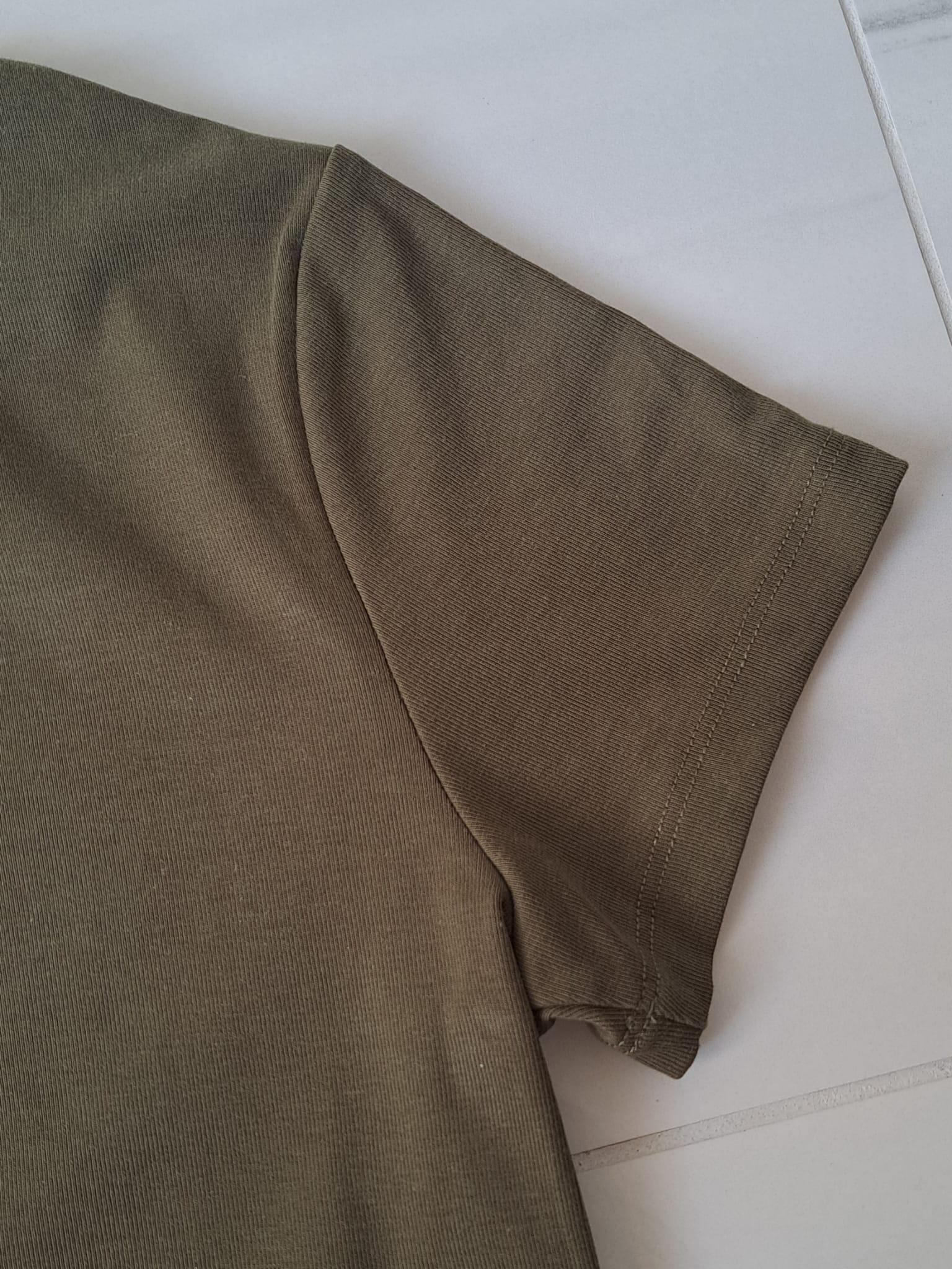 🍸Olive Green Round Collar Cropped Top - photo 5