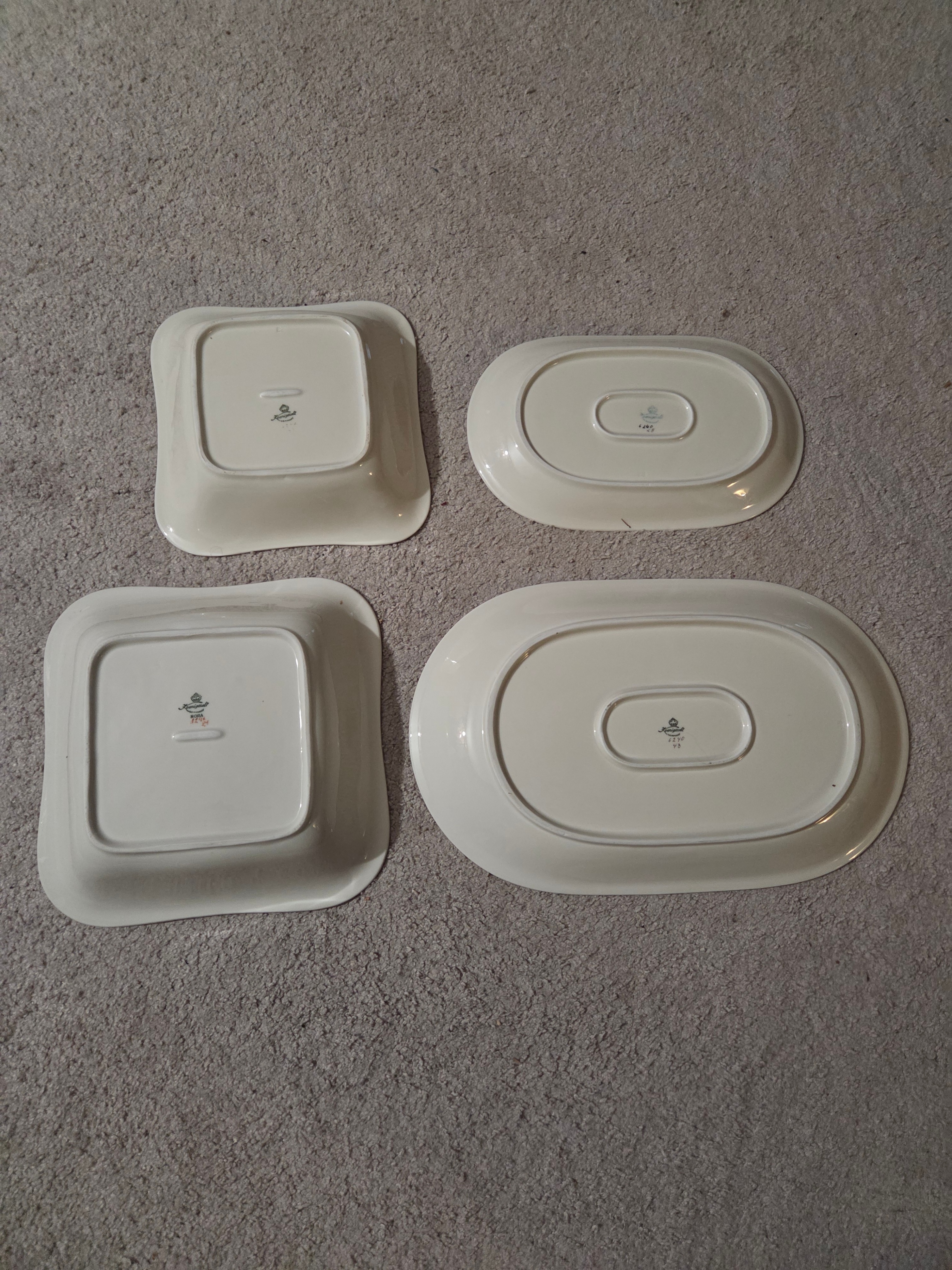 4 Pc Vintage Winterling Roslau Bavaria Porcelain Baking Dishes - photo 2