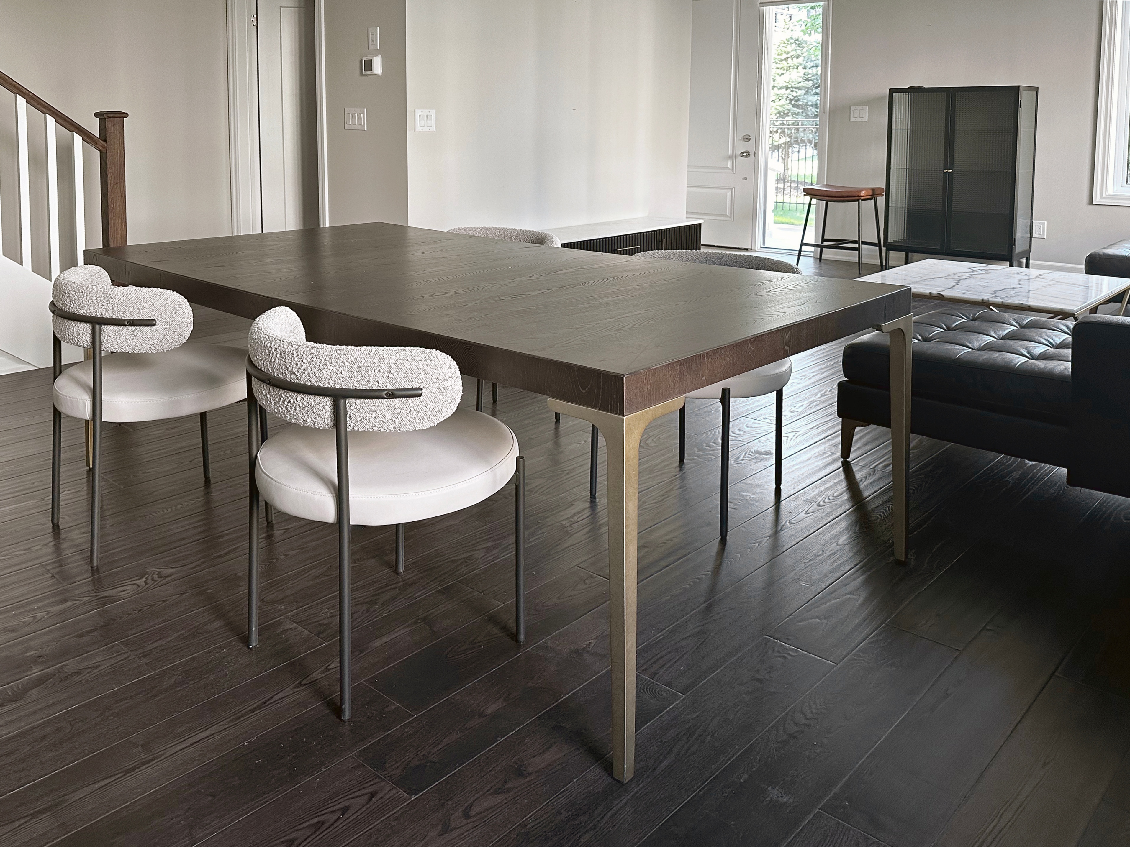 Soliloquy Extendable Dining Table - Brown Oak Wood - photo 4