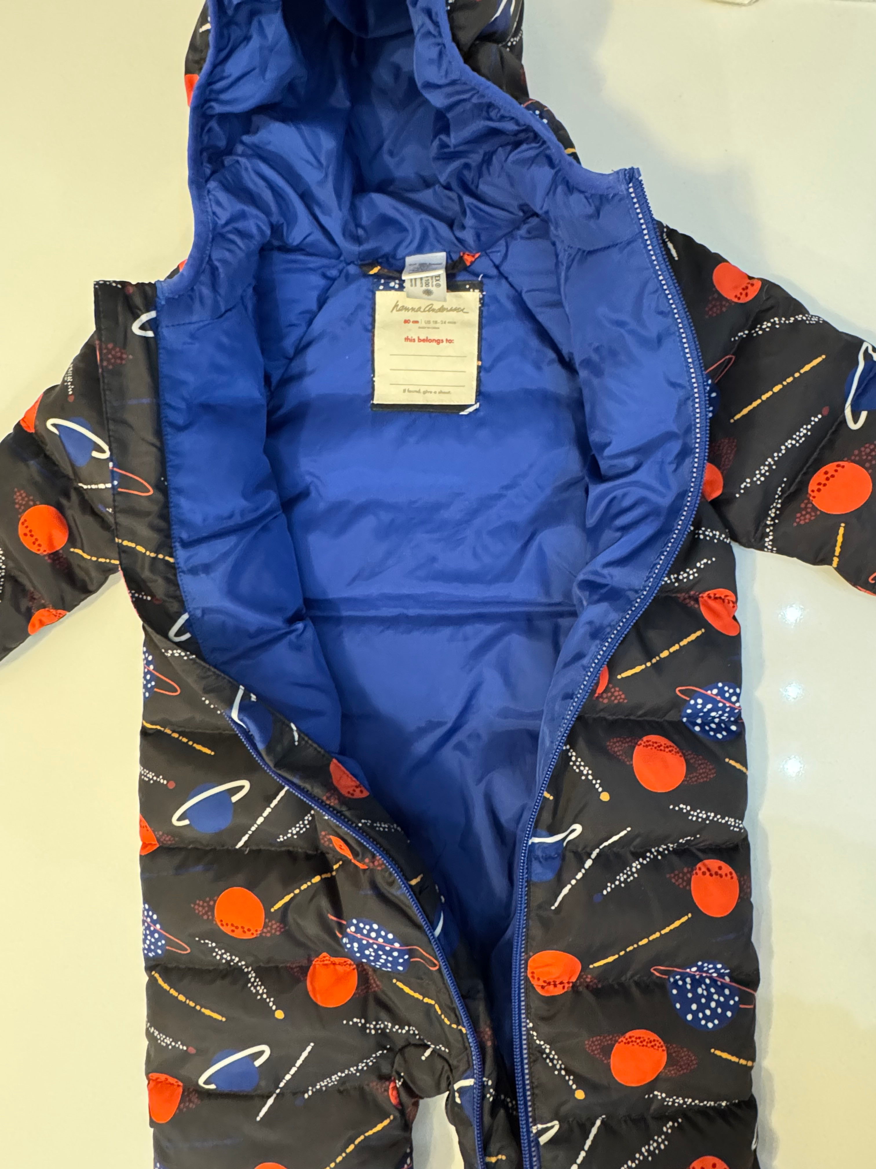 Hanna Andersson Snowsuit 80cm 18-24 Months Cosmos - photo 3