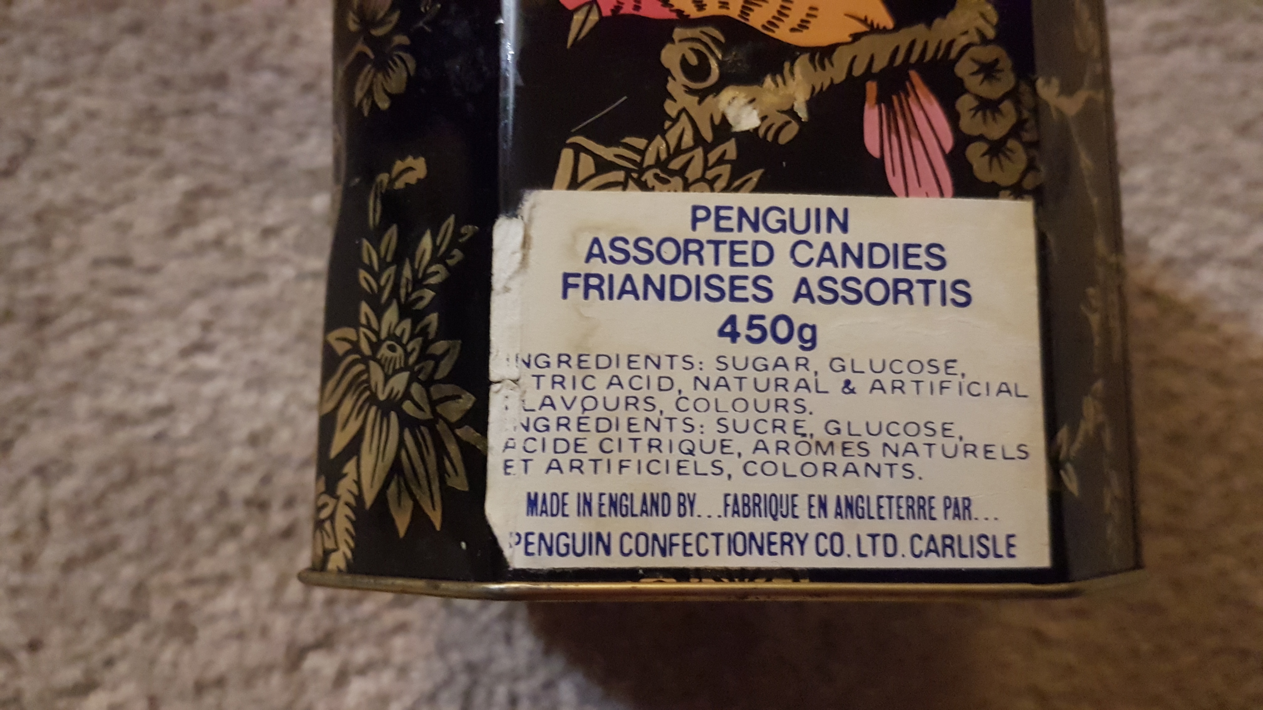 Vintage Baret Ware Floral Candy Tin, 1950s Chinoiserie, 5.5x4x5" - photo 4
