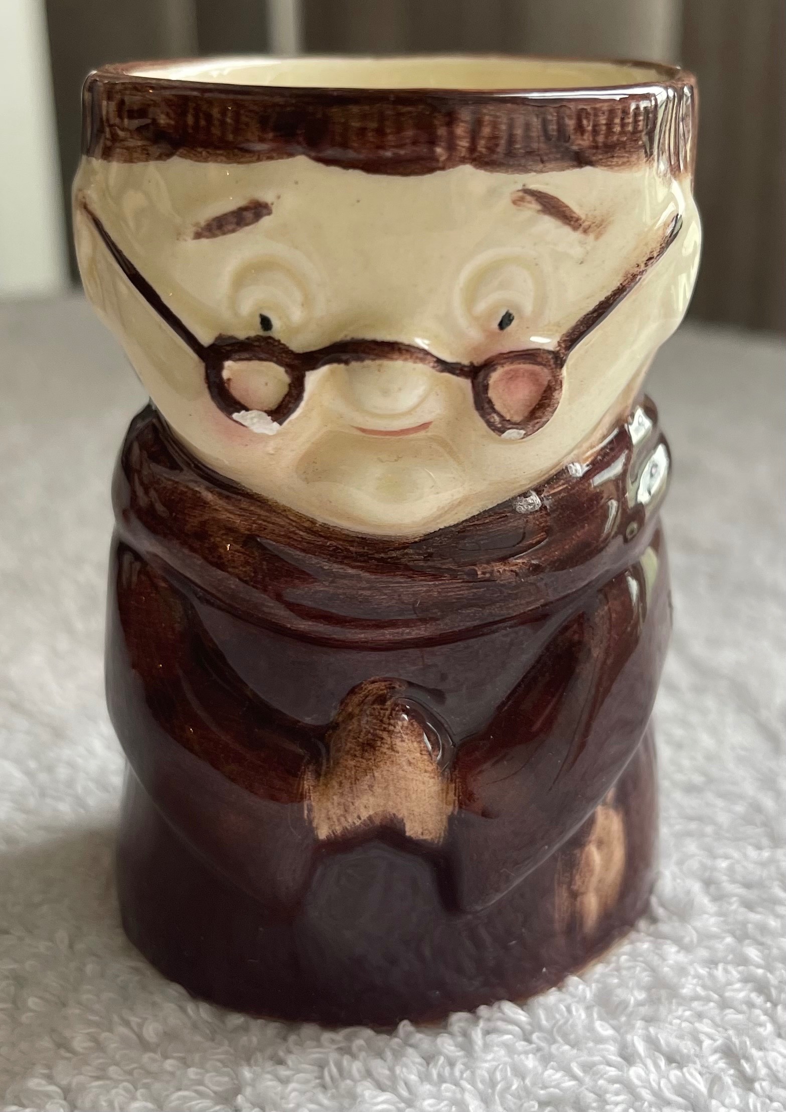 Vintage 7pc "Friar Chucky" Monk Egg Cup Set (Brazil) - photo 5