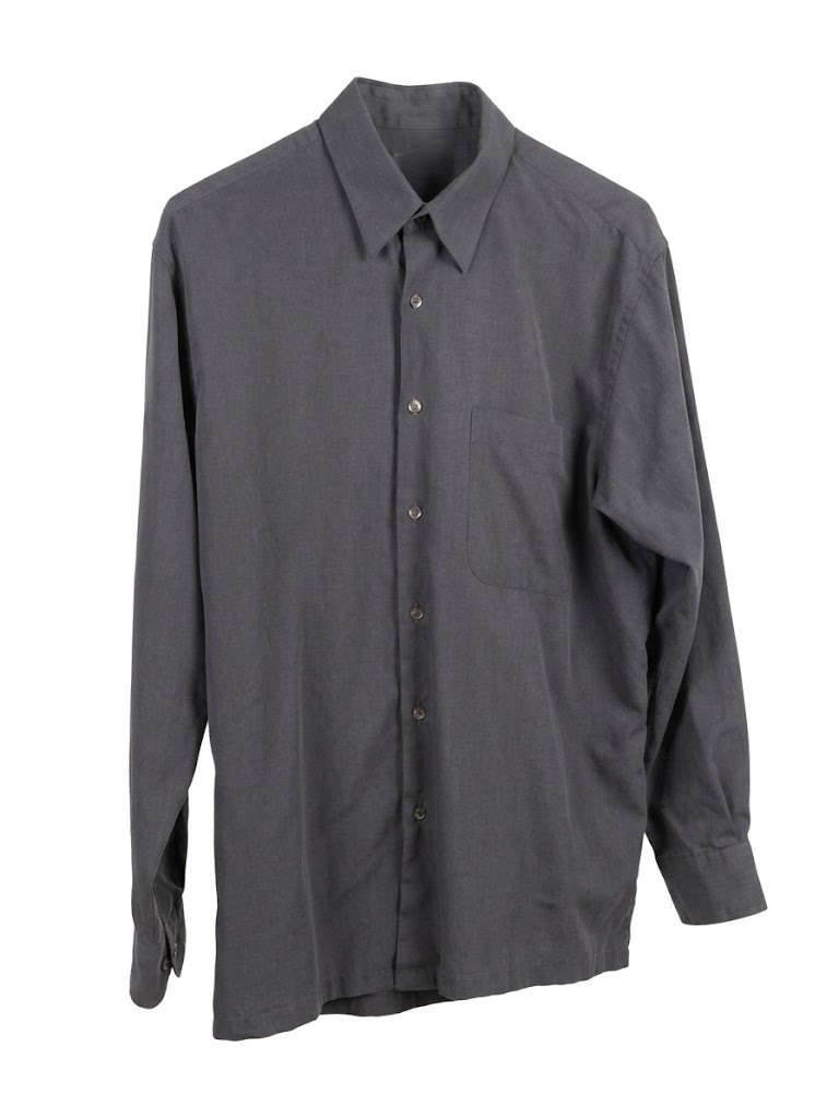 Oscar de la Renta Charcoal Gray Button Up Shirt Size M