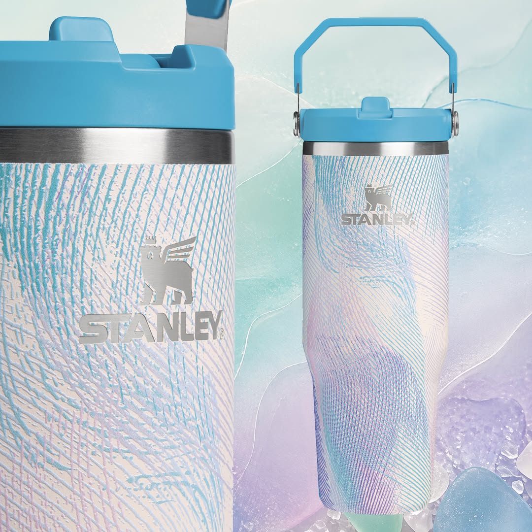 IceFlow Flip Straw Tumbler 30 Oz - Sea Glass Plume