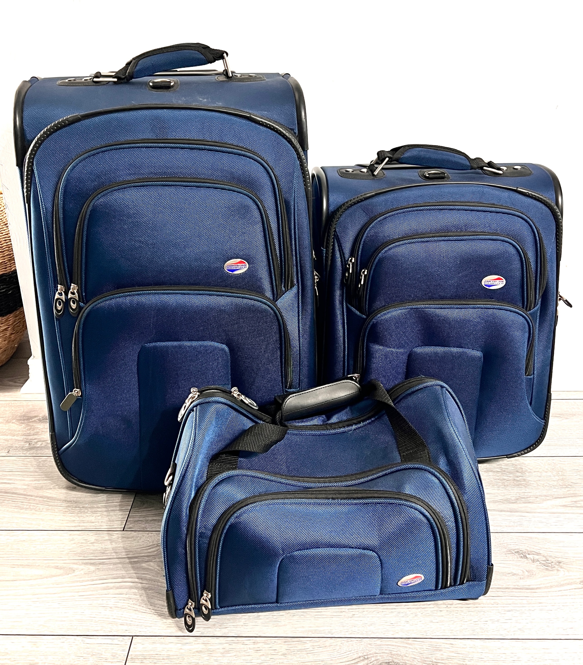 3-Piece Blue Travel Luggage Set – Lightweight & Durable