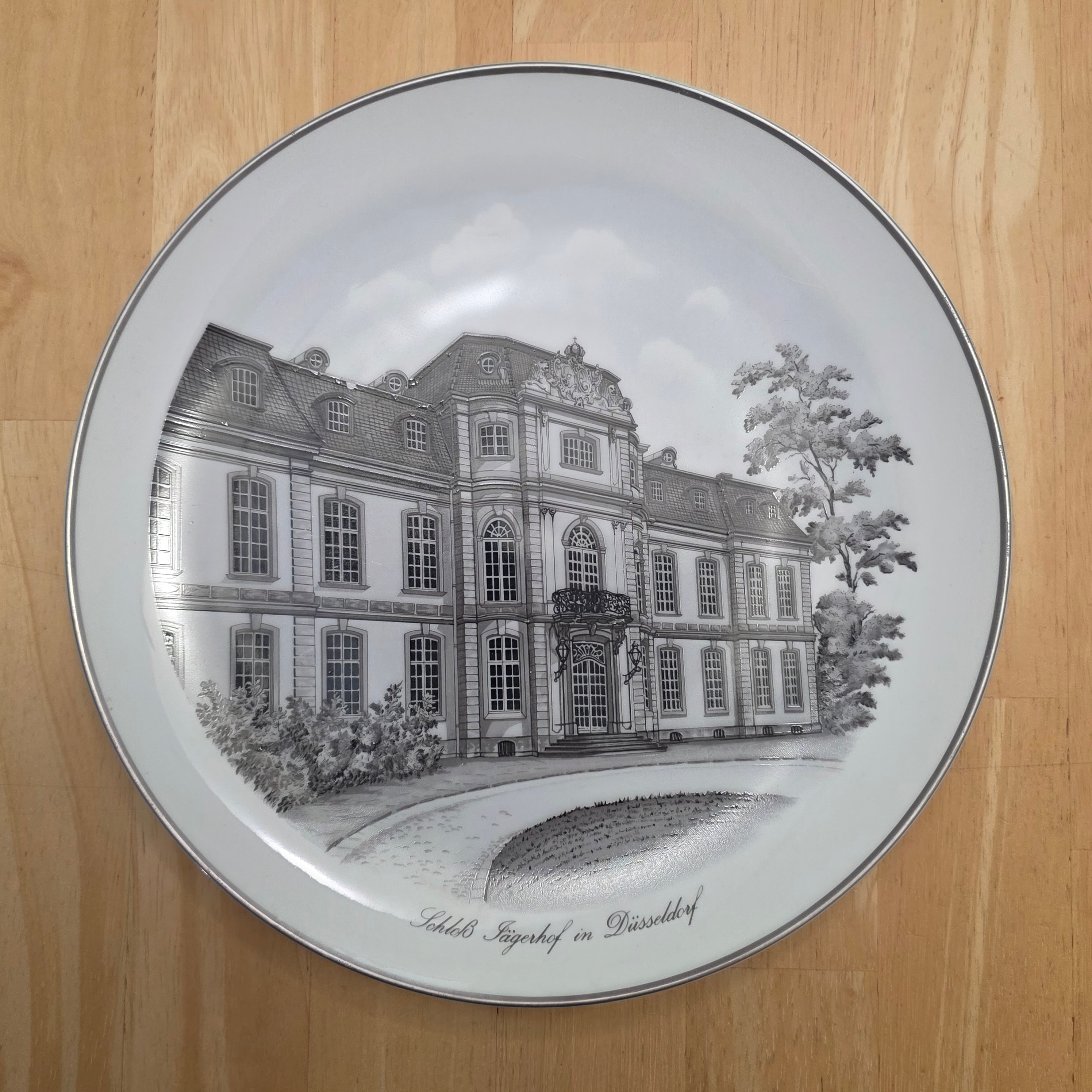 Schloss Jagerhof in Dusseldorf Porcelain Plate - FREE