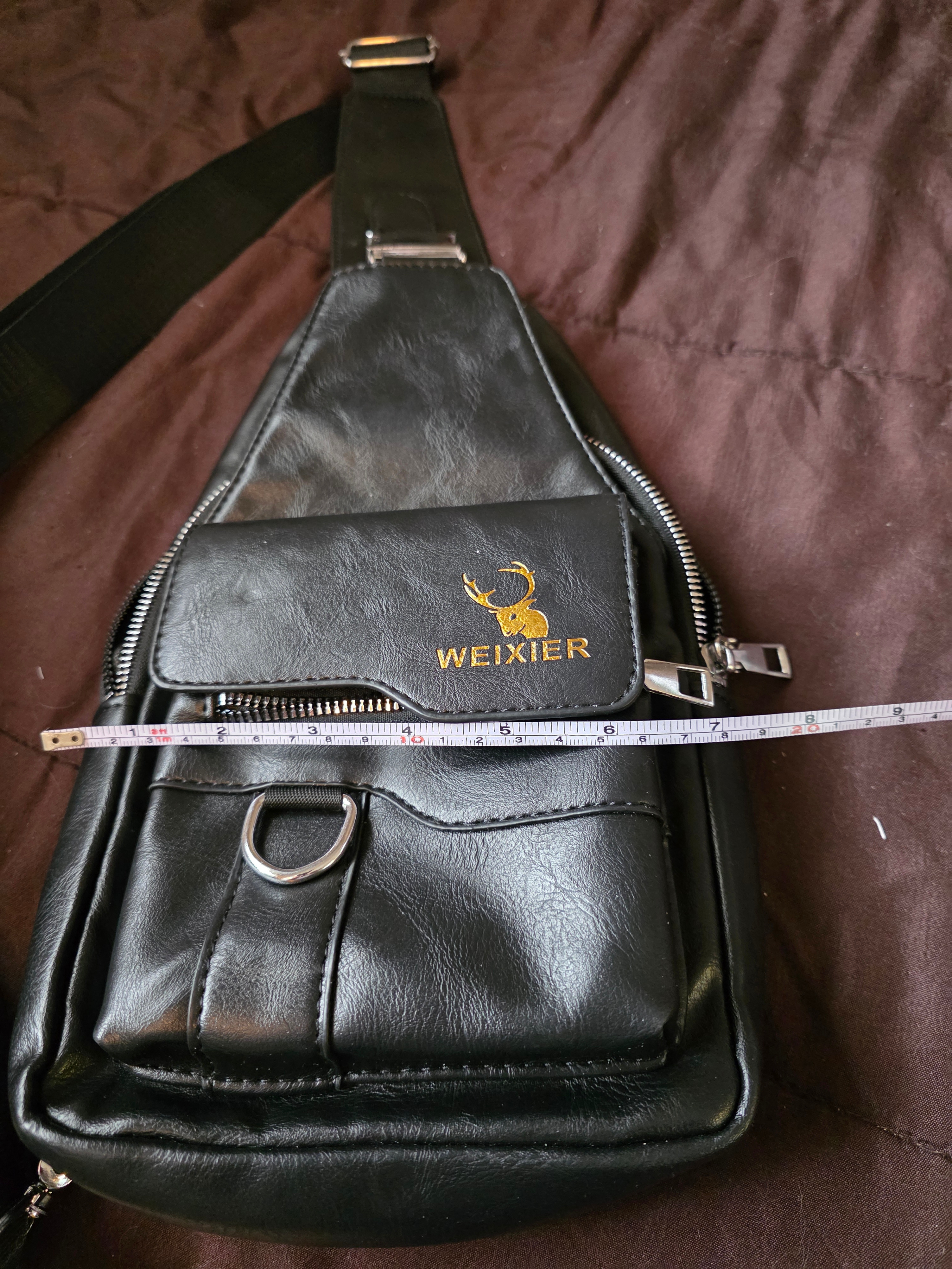 Weixier Black Faux Leather Sling Bag - photo 5