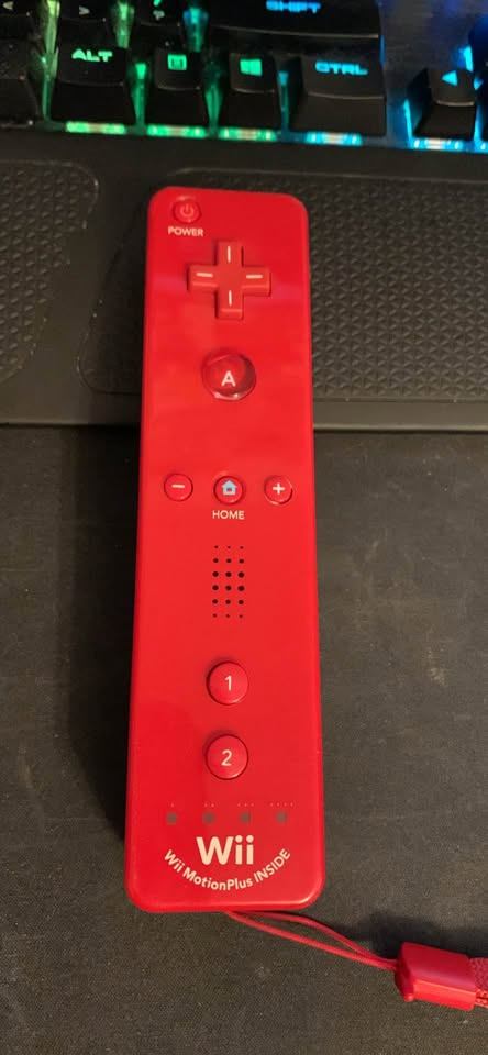 Red Wii Remote with MotionPlus