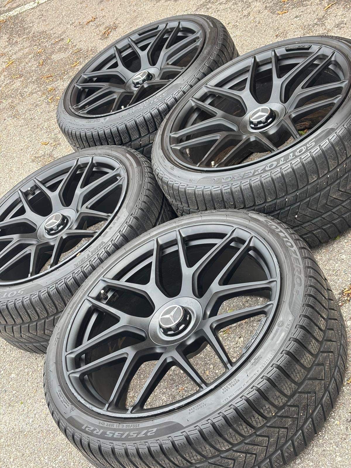 OEM 21"Mercedes AMG GT forged rims (5x112)+Pirelli Snows+TPMS