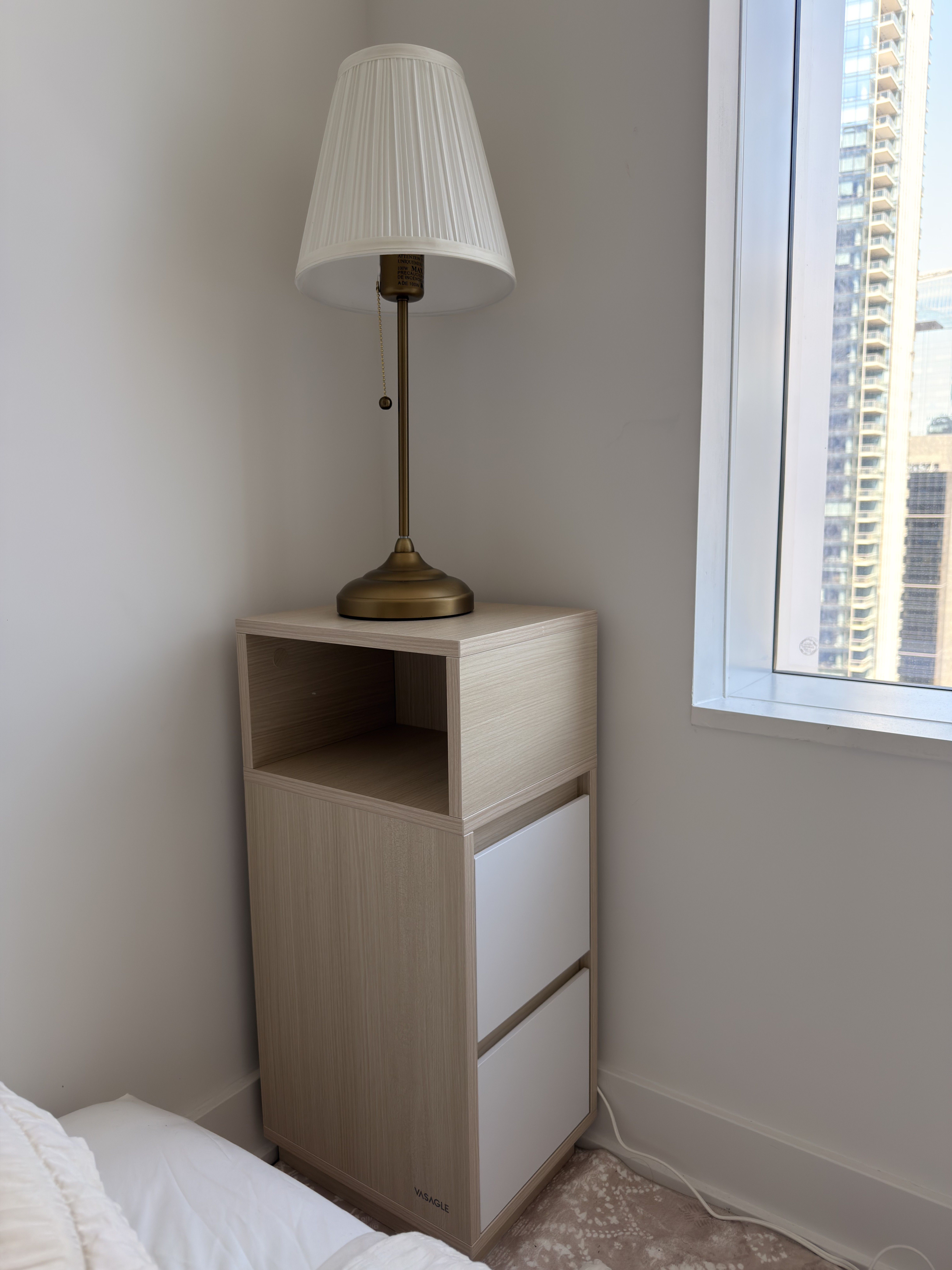 Modern Slim Nightstands Set of 2 with Drawers - photo 5