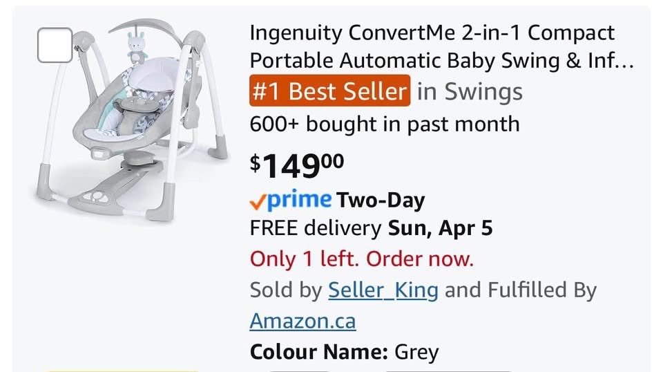 Ingenuity Baby automatic swing 0-9 Months - photo 2