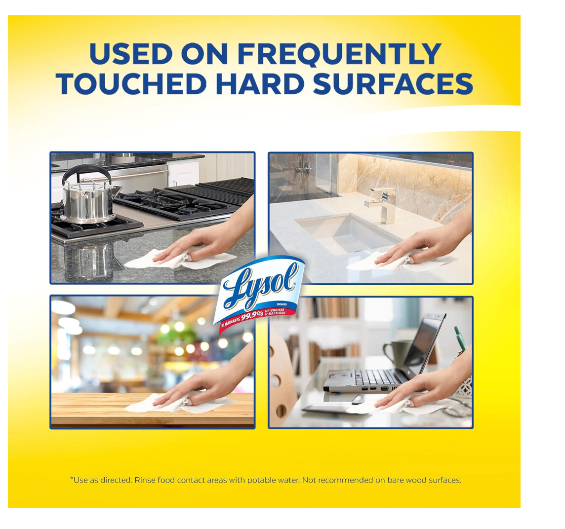 Lysol Disinfecting Wipes - Citrus - 4x 75ct - photo 3