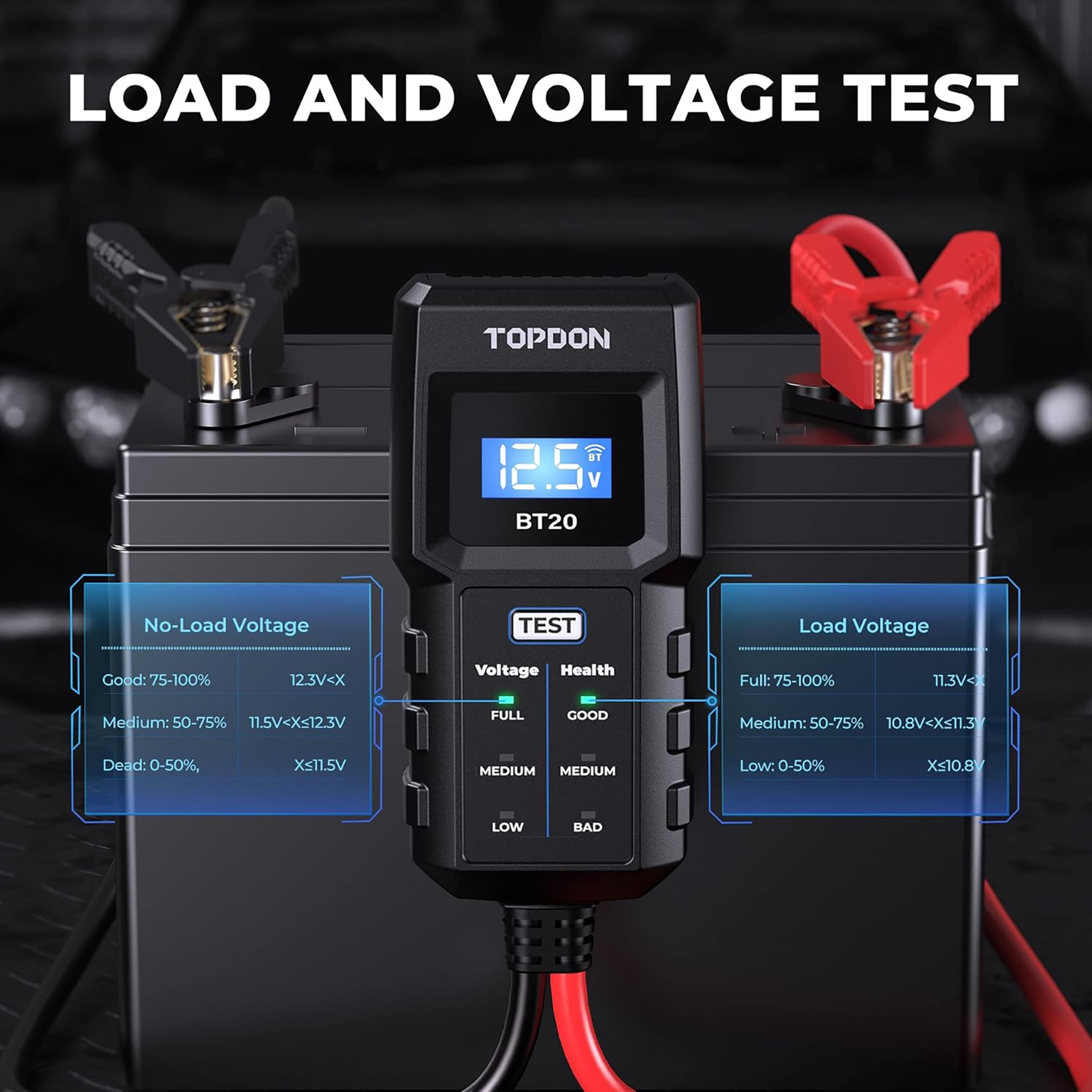 TOPDON BT20 Wireless Car Battery Tester - Used ONCE | Like New! - photo 5
