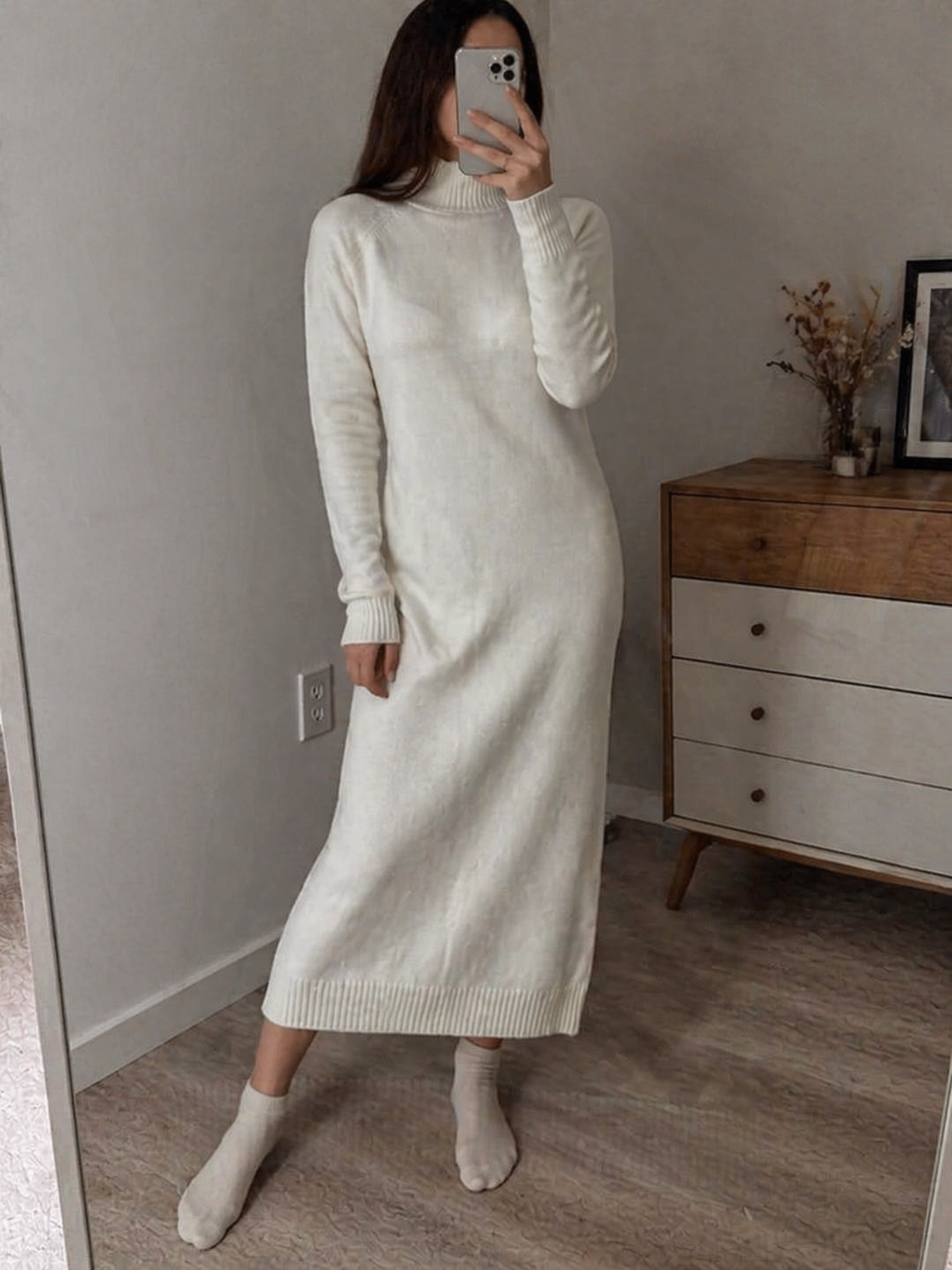 Winter Woolen Stylish Long Dress - Brand New
