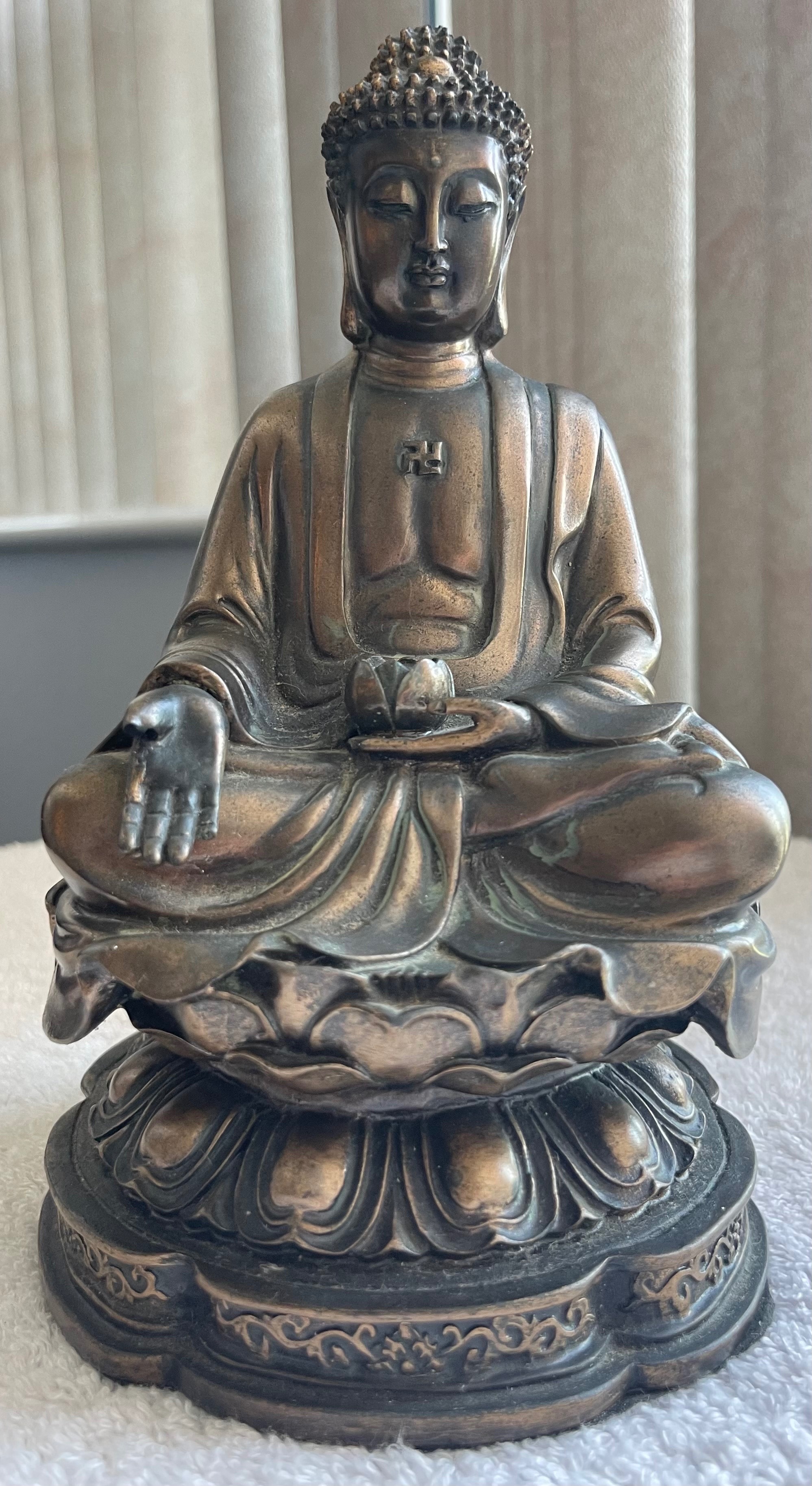 Heavy Vintage Medicine Buddha Statue - 2.8 LBS (7.5")