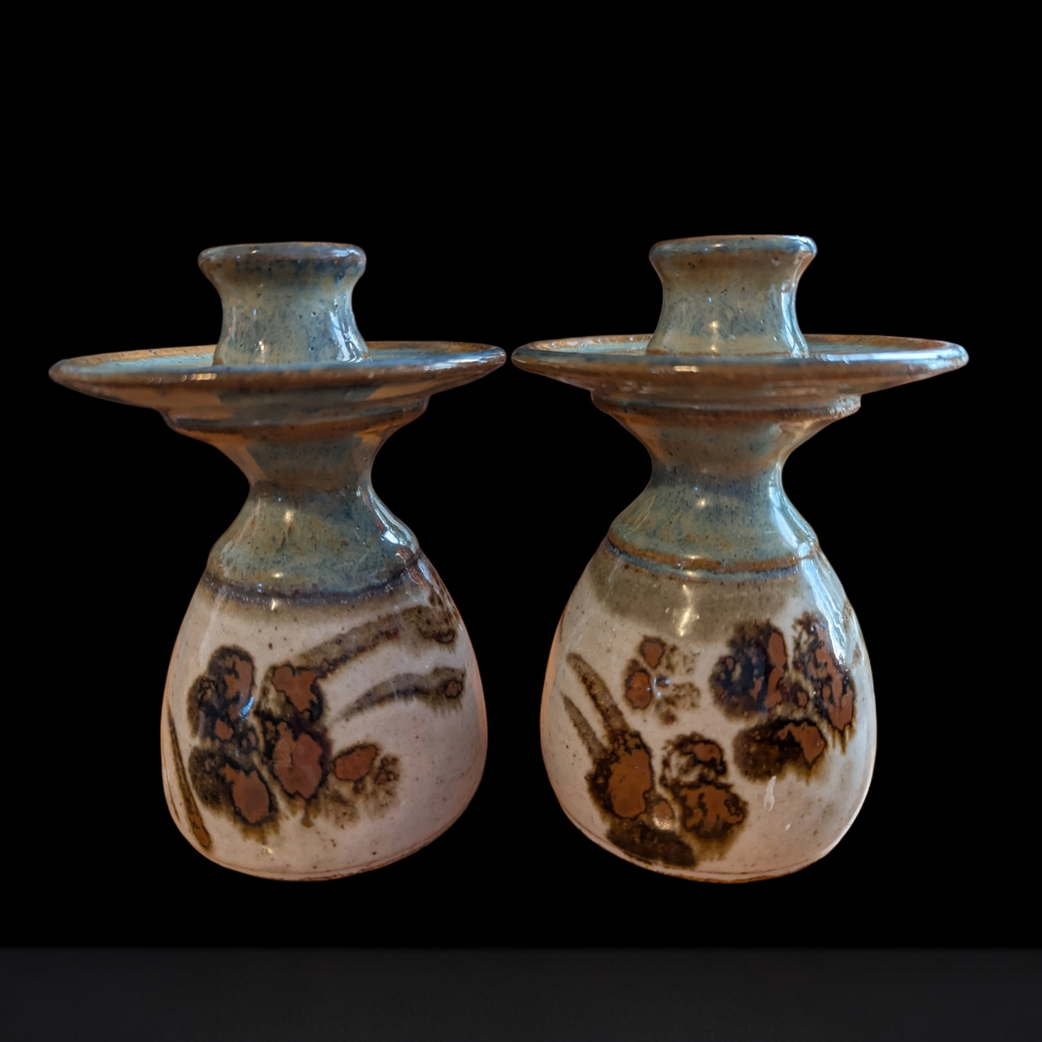 Beautiful Handthrown Ceramic Candle Set