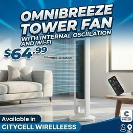 🏖️ Omnibreeze Tower Fan!! Summer SALE ☀️🍉