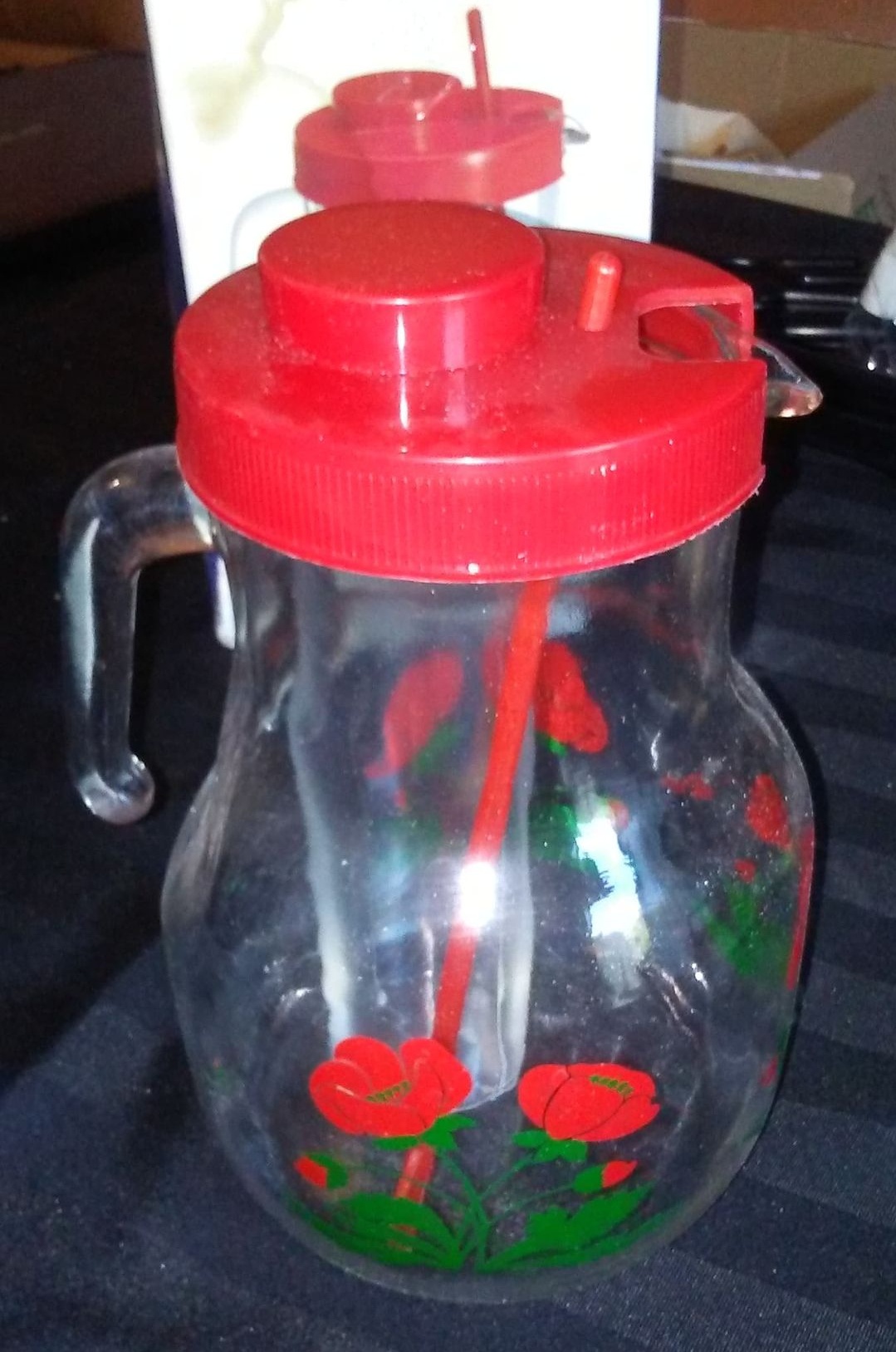 Glass Juice Jug with Ice Container