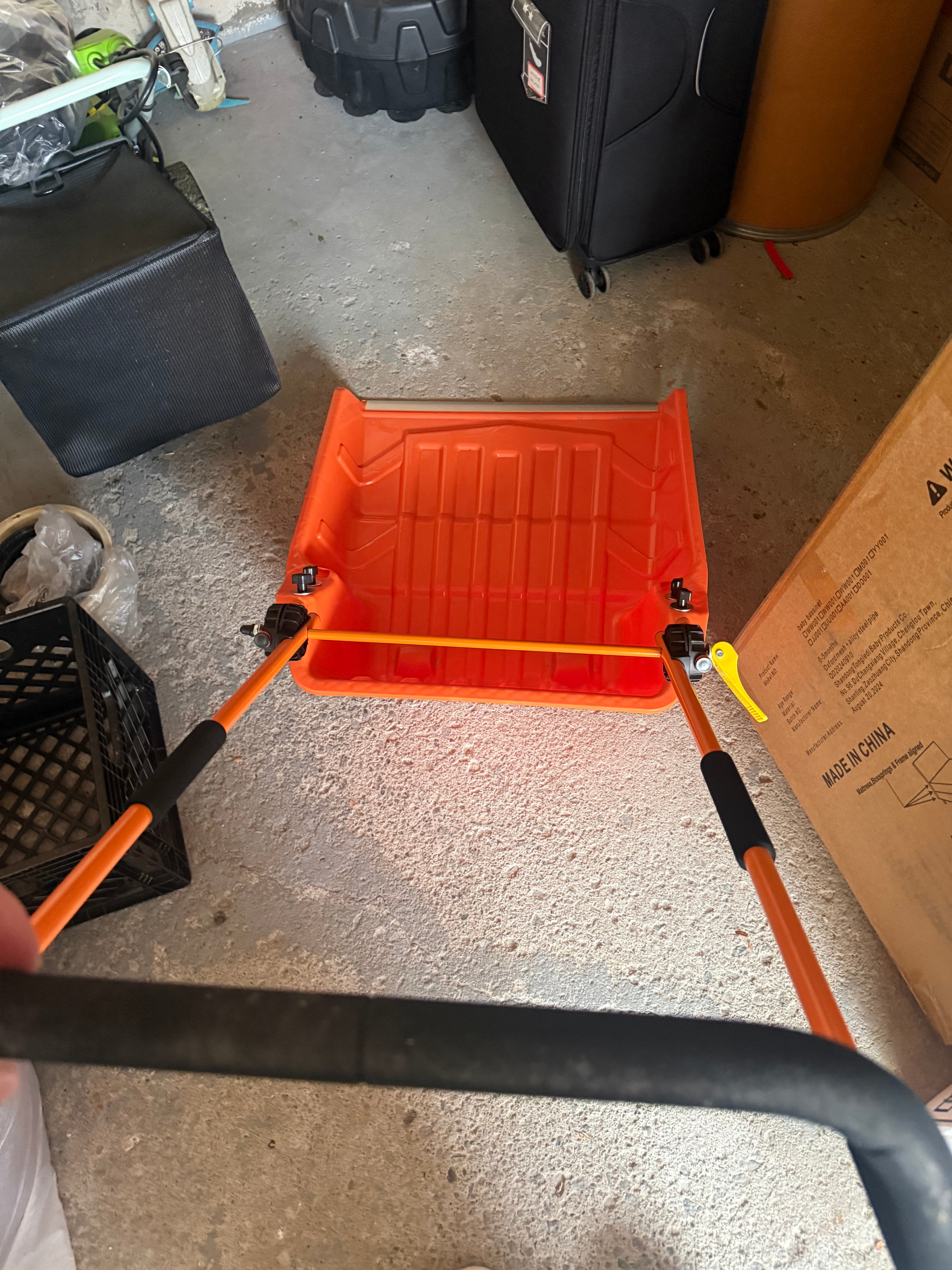 Heavy Duty Snow Pusher Shovel / Large Sleigh Shovel with Wheels - photo 3