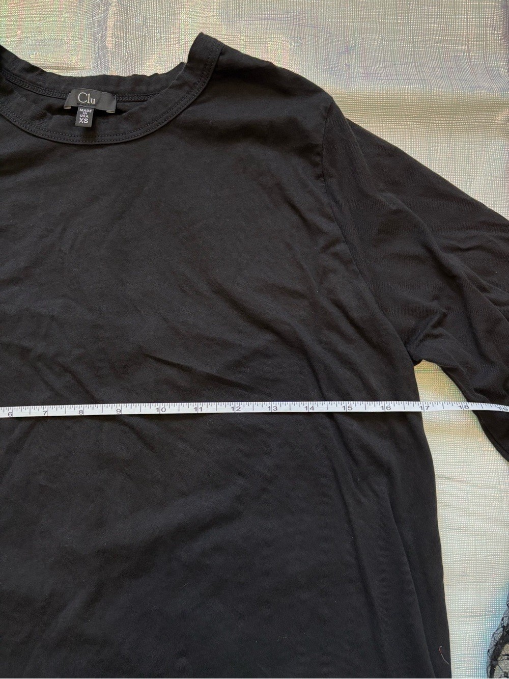 Clu - Vintage Black Lace - Ruffle Long Sleeve Tee - photo 4