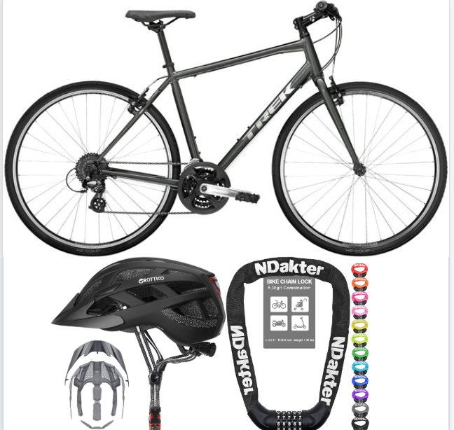 TREK FX1 XL BIKE (+ HELMET & LOCK)