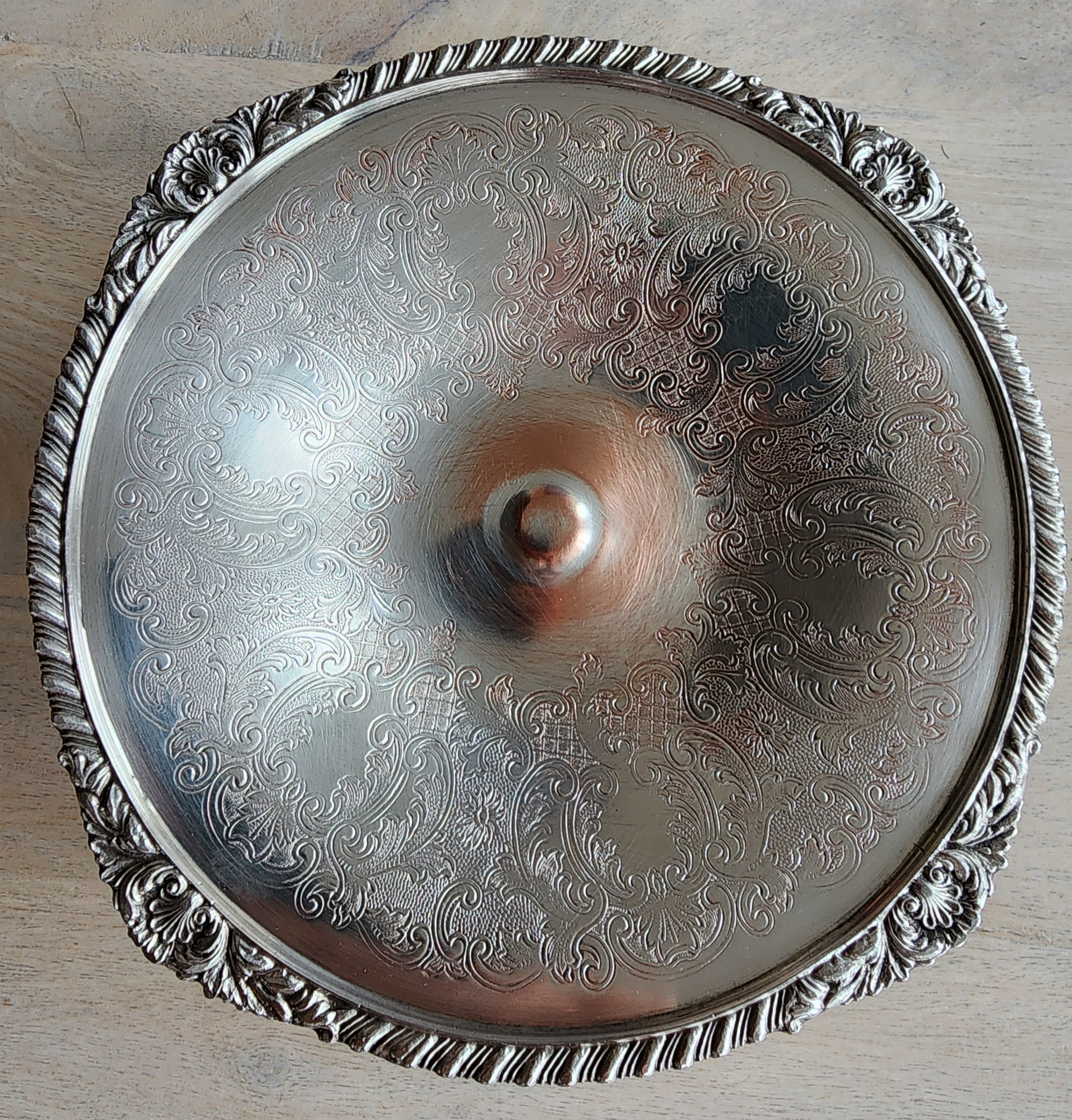 Vintage Silver‑Plated Pedestal Serving Bowl - photo 2