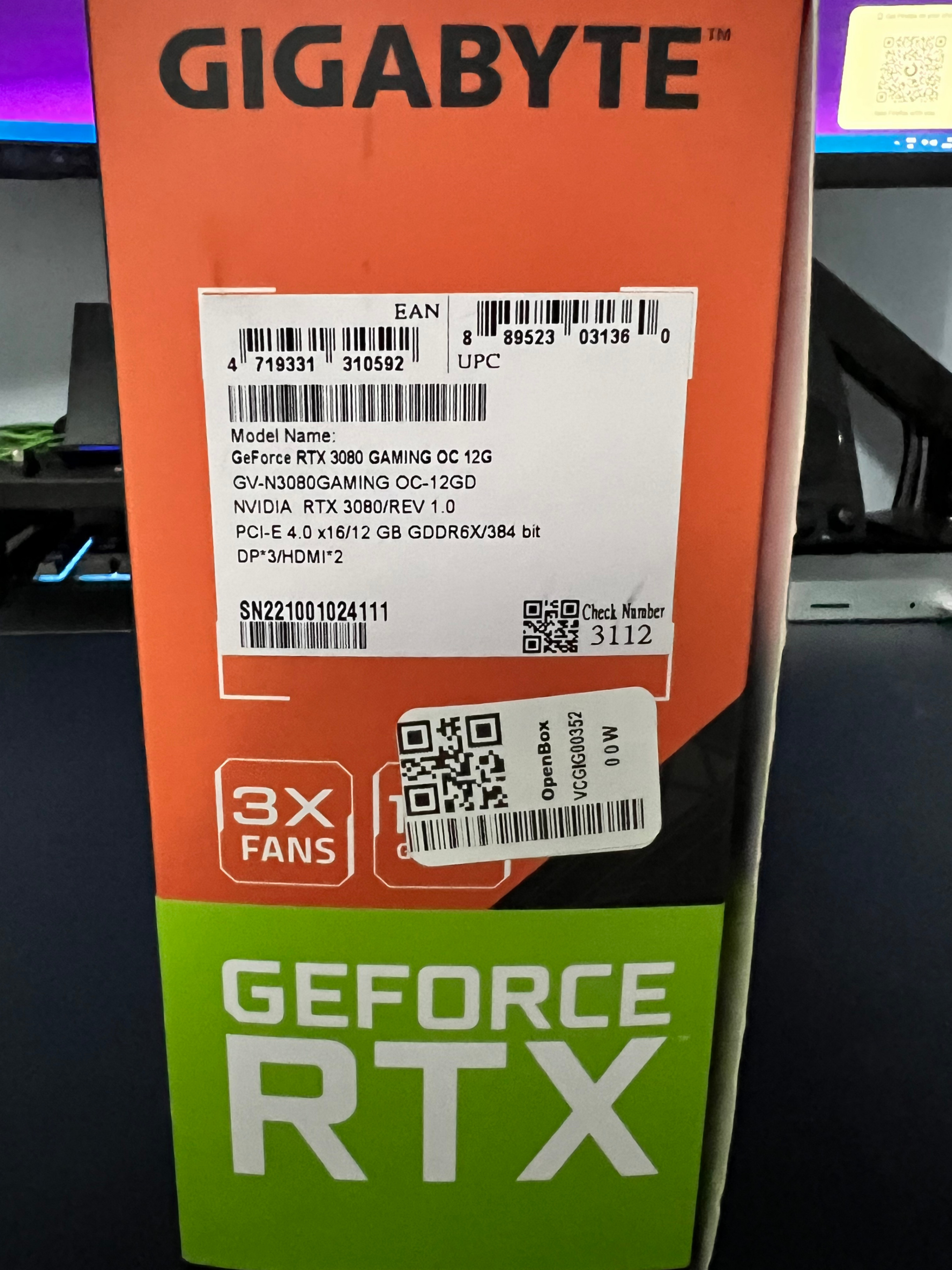 NVIDIA GeForce RTX 3080 12GB Gigabyte Eagle OC - photo 2