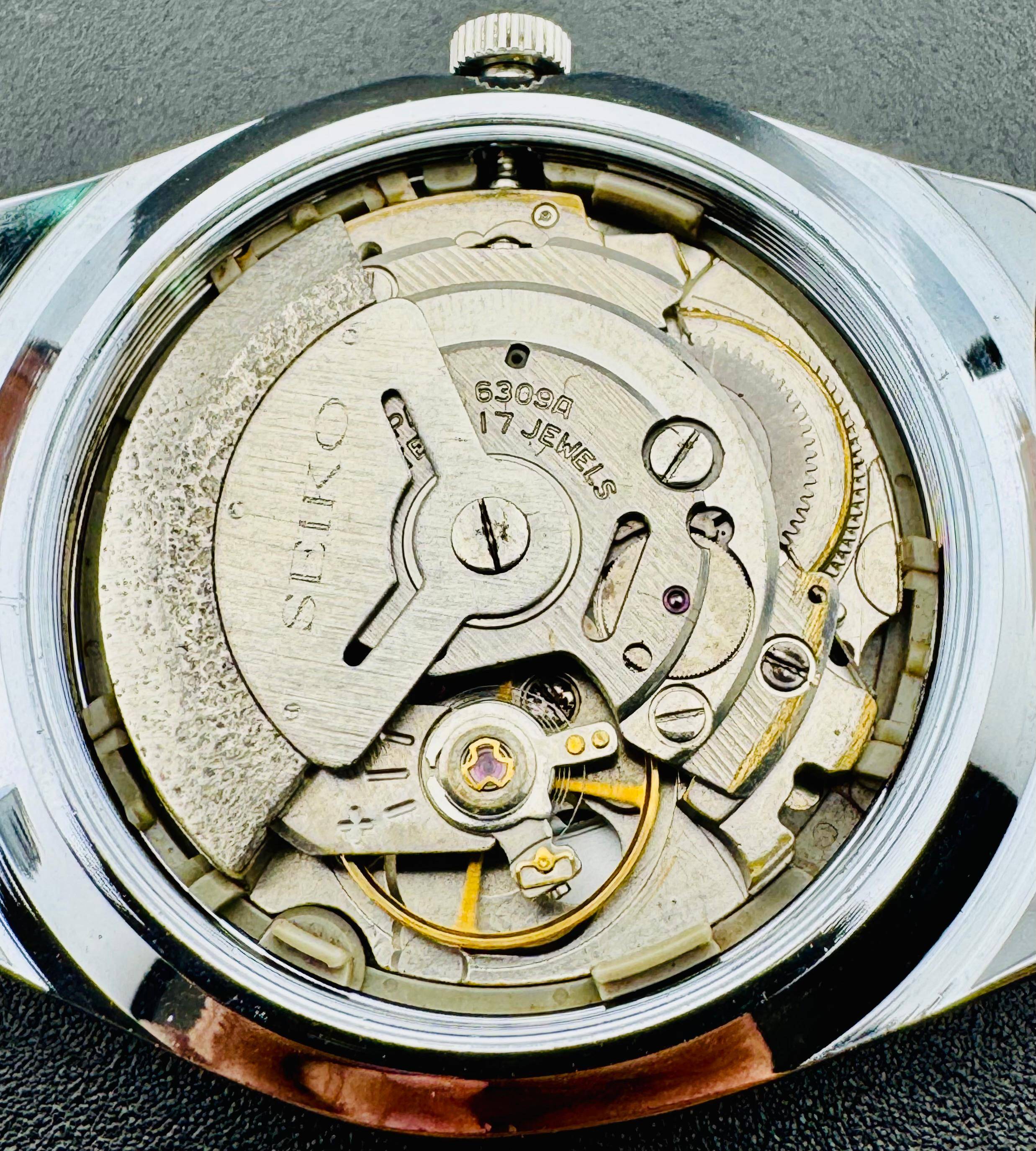 Vintage Seiko 5 Automatic 6309A Men's  Watch D&D- Japan Made - photo 5