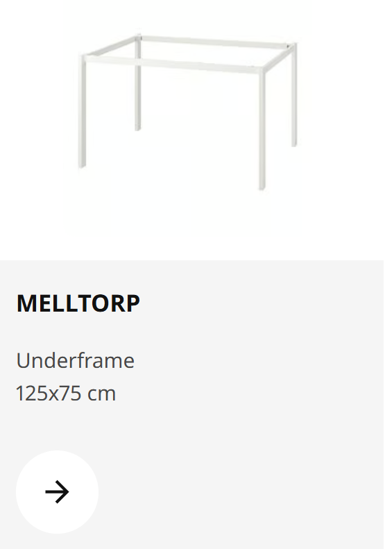 IKEA MELLTORP underframe and white board - photo 2