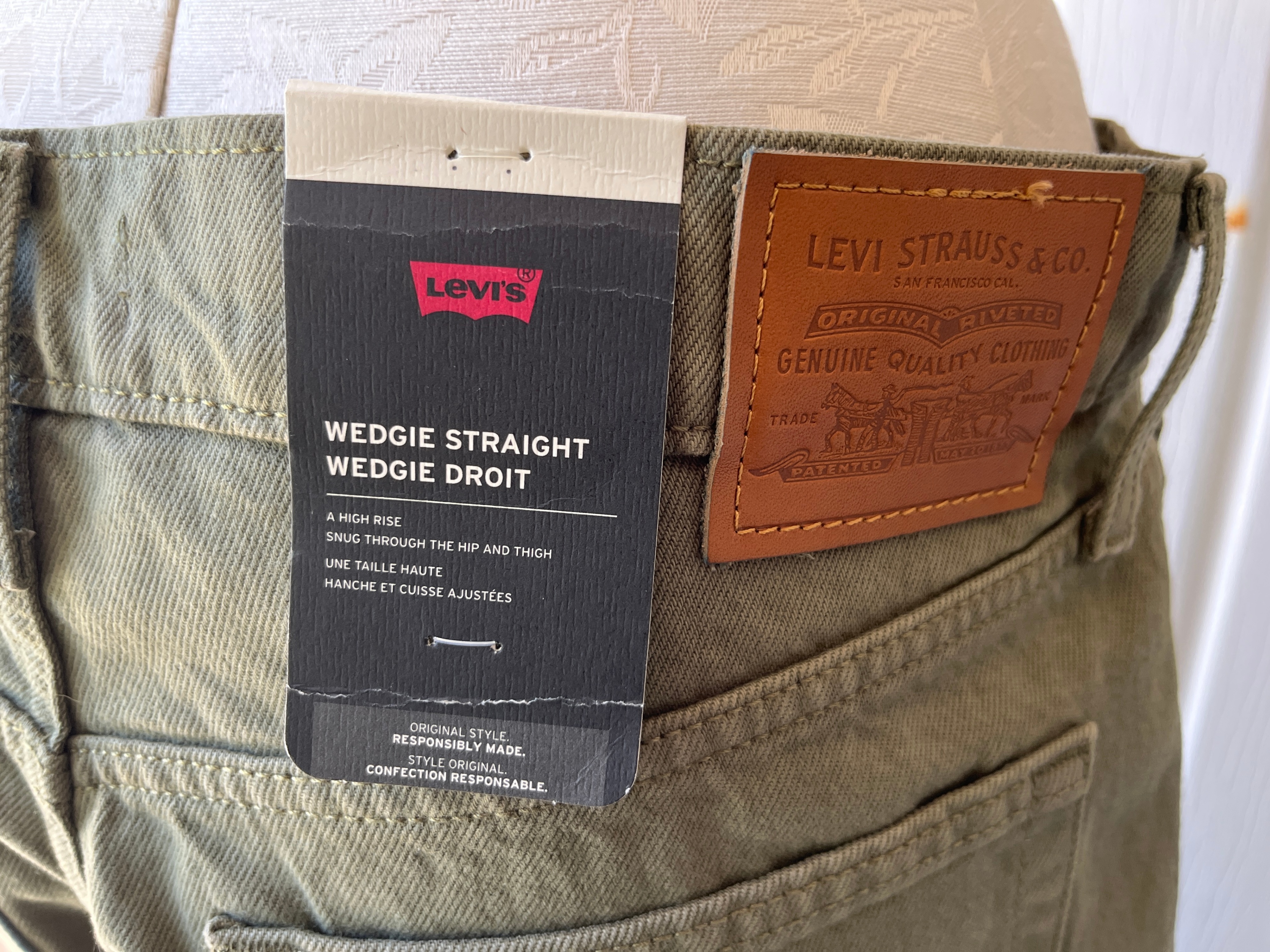 Levi's Wedgie Straight Jeans - Olive Green - Size 31x28 - photo 3