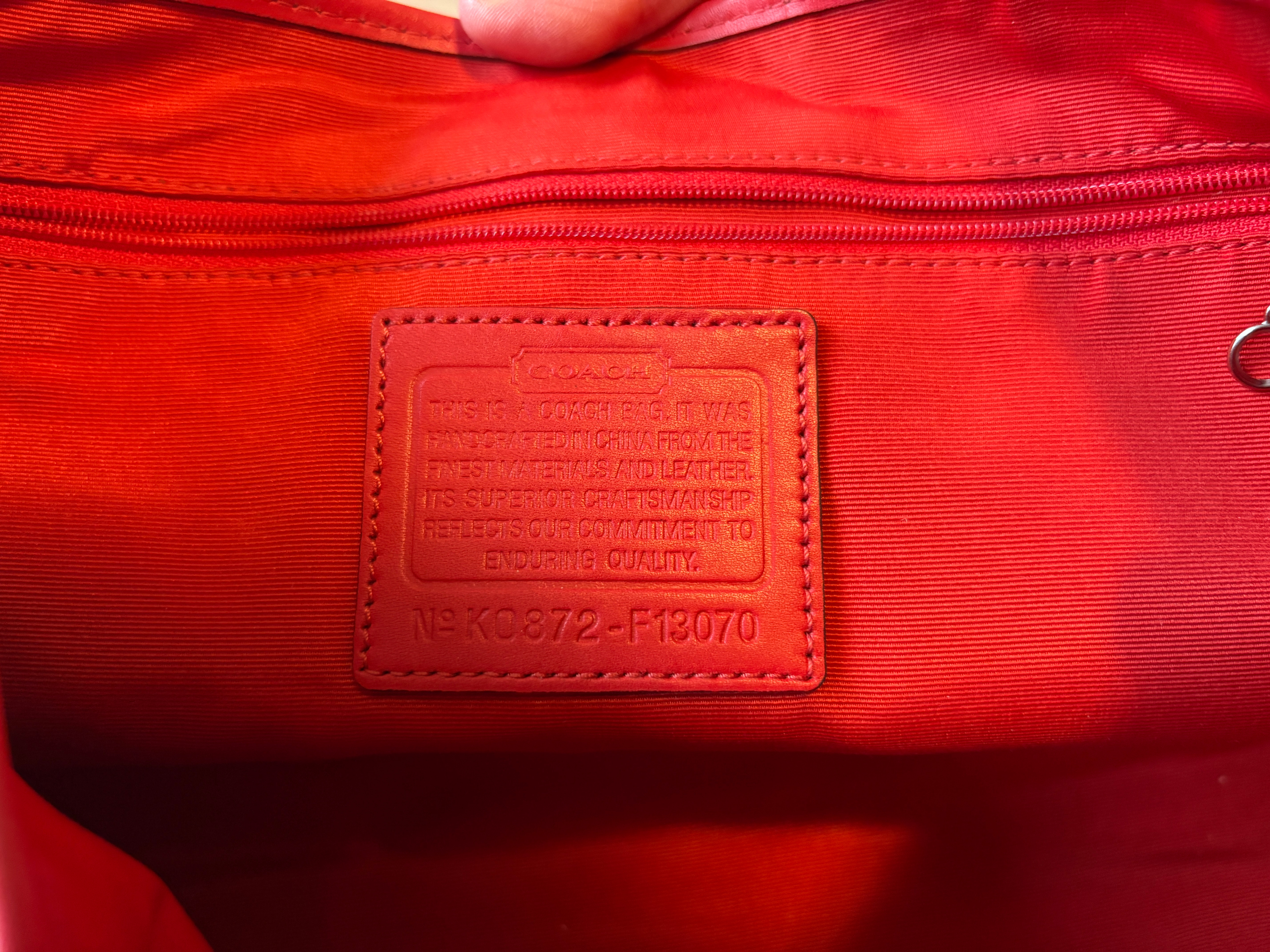 Coach Hampton Signature C Red Satchel - photo 5