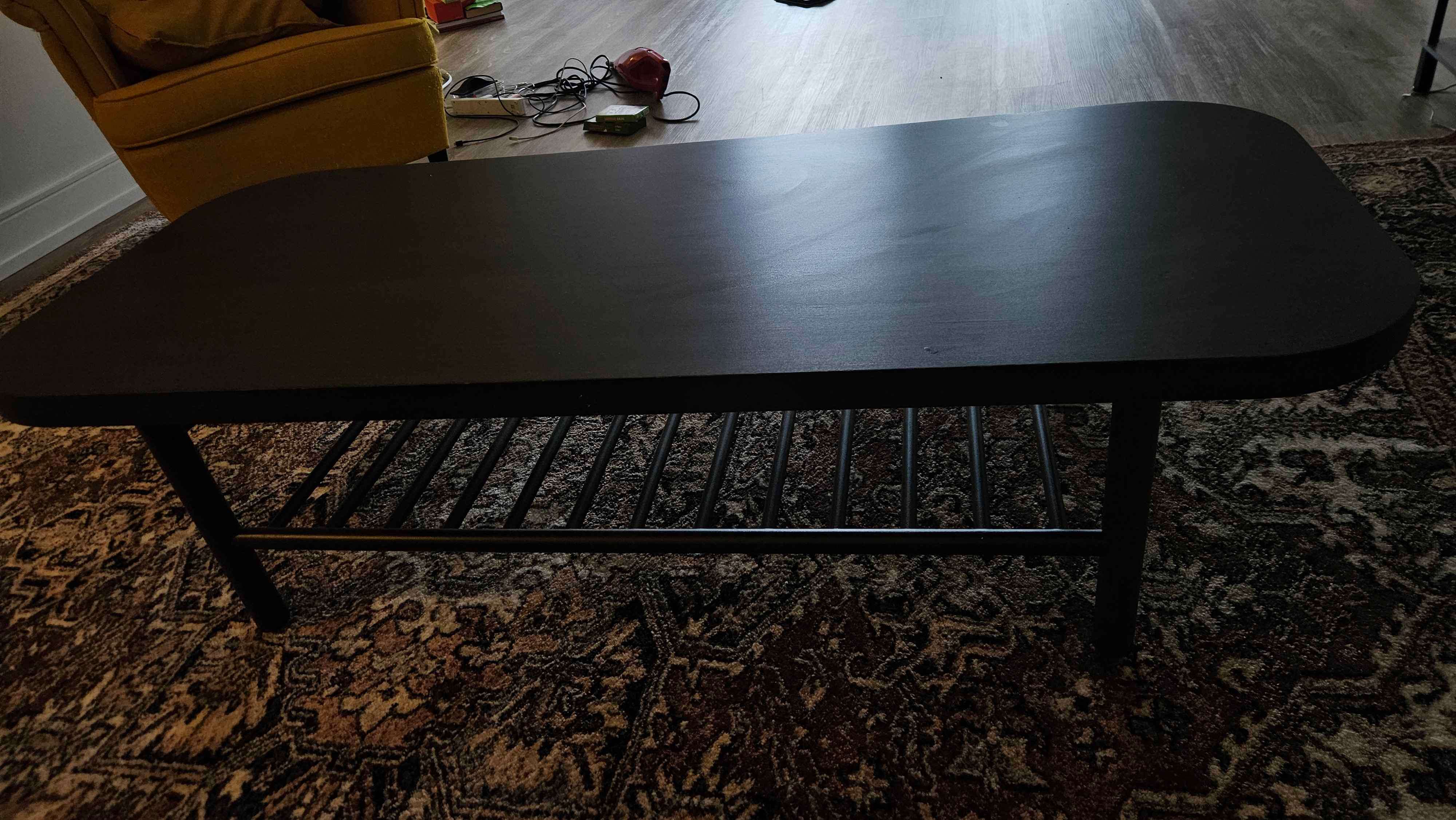 Dark Brown Beech Veneer Coffee Table - ikea - photo 2