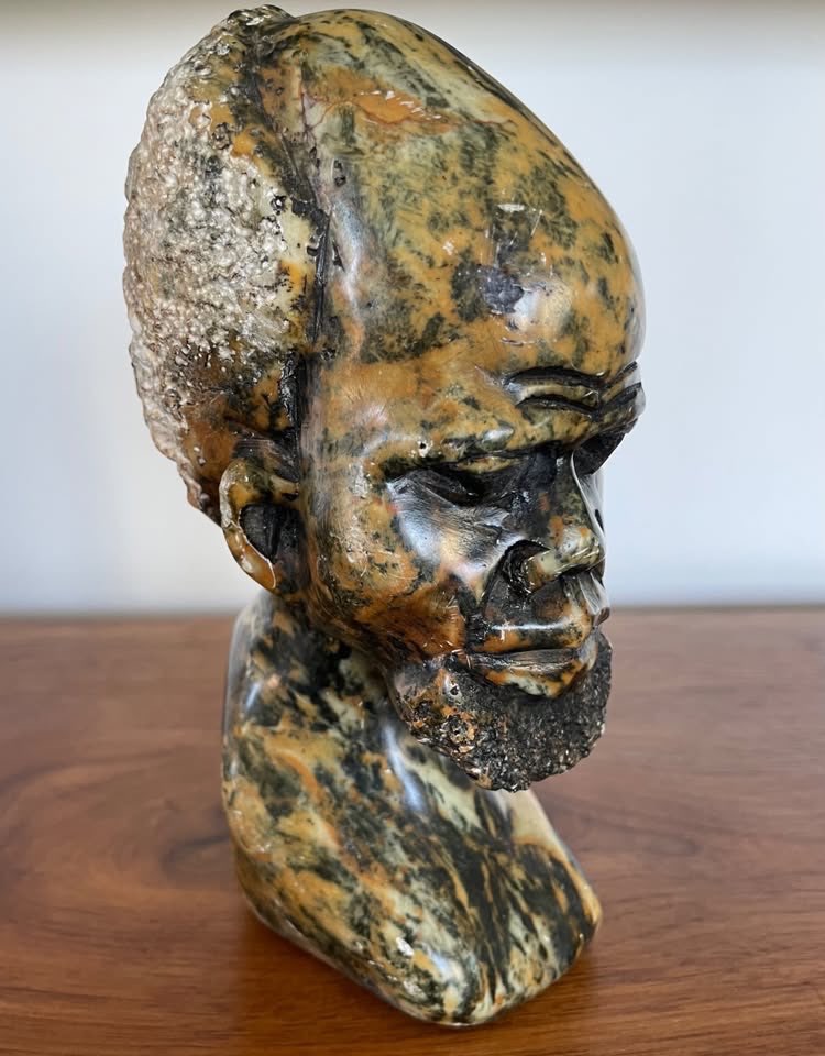 Hand-Carved African Stone Bust – Artisan Sculpture - photo 2