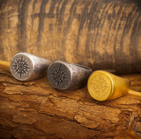 Compass Signet Ring