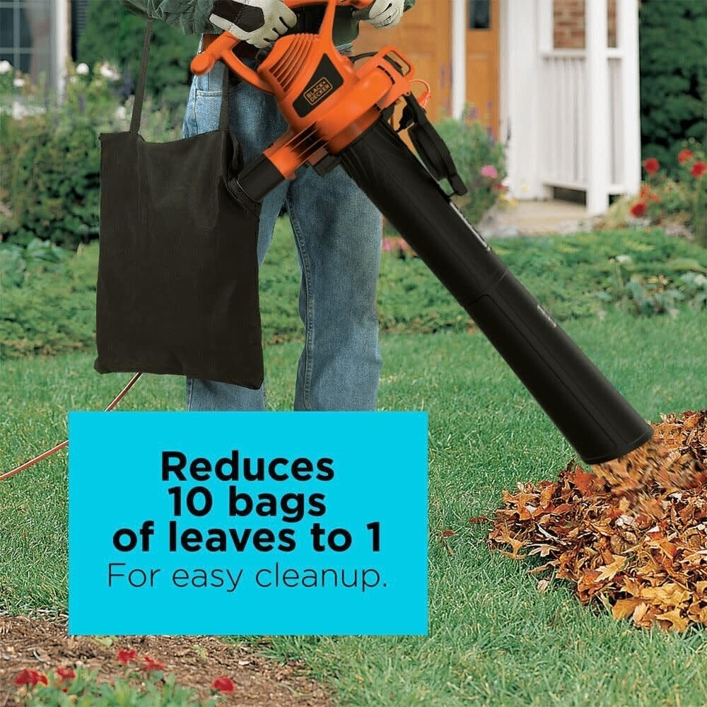 BLACK+DECKER 3-in-1 Electric Leaf Blower, Leaf Vacuum, Mulcher - photo 2