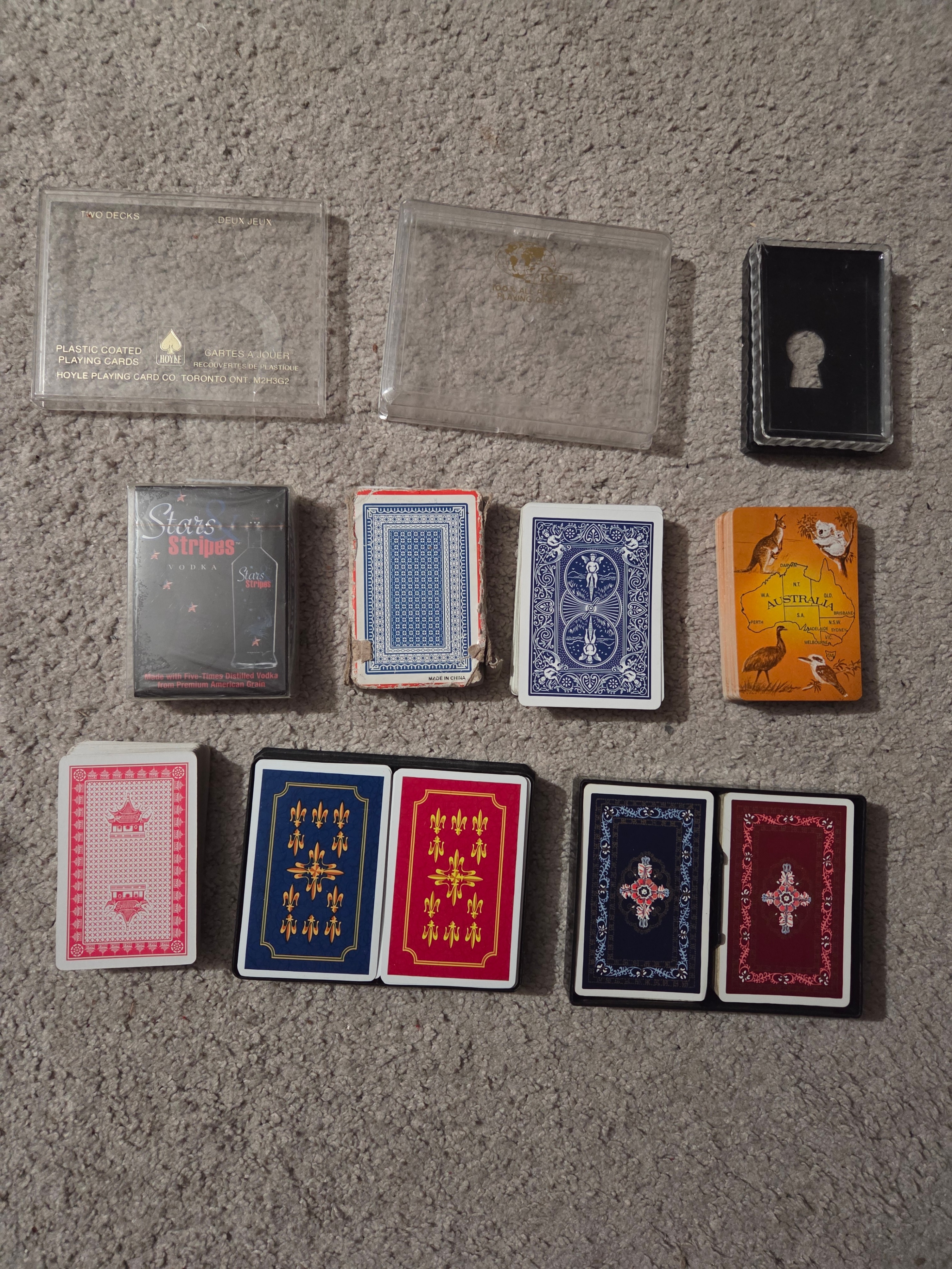 Lot of 10 Vintage / Souvenir Playing Card Decks, VG Condition - photo 2