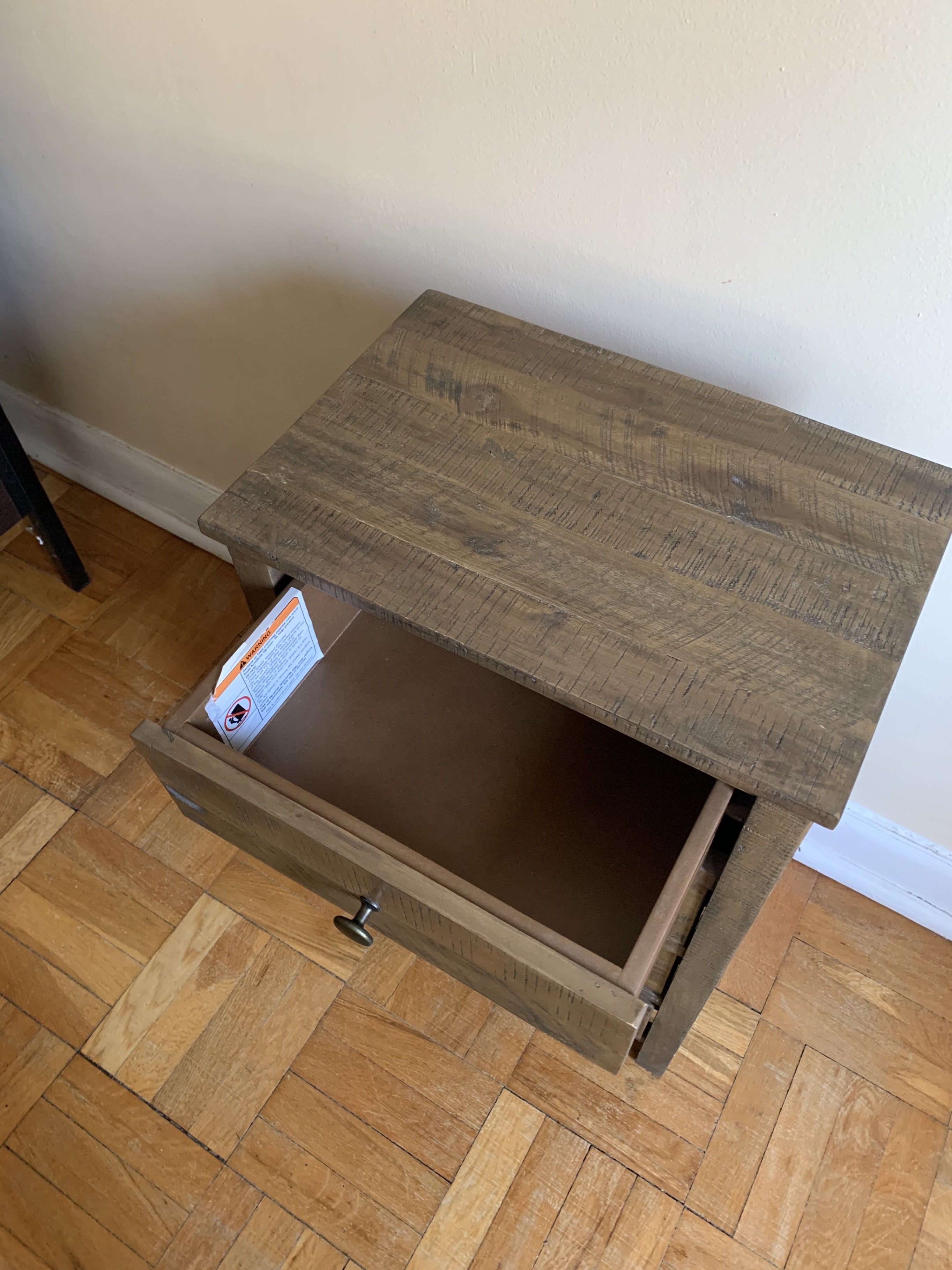 Moving Sale: Heavy Solid Wood 4-Drawer Chest – Rustic Style - photo 2