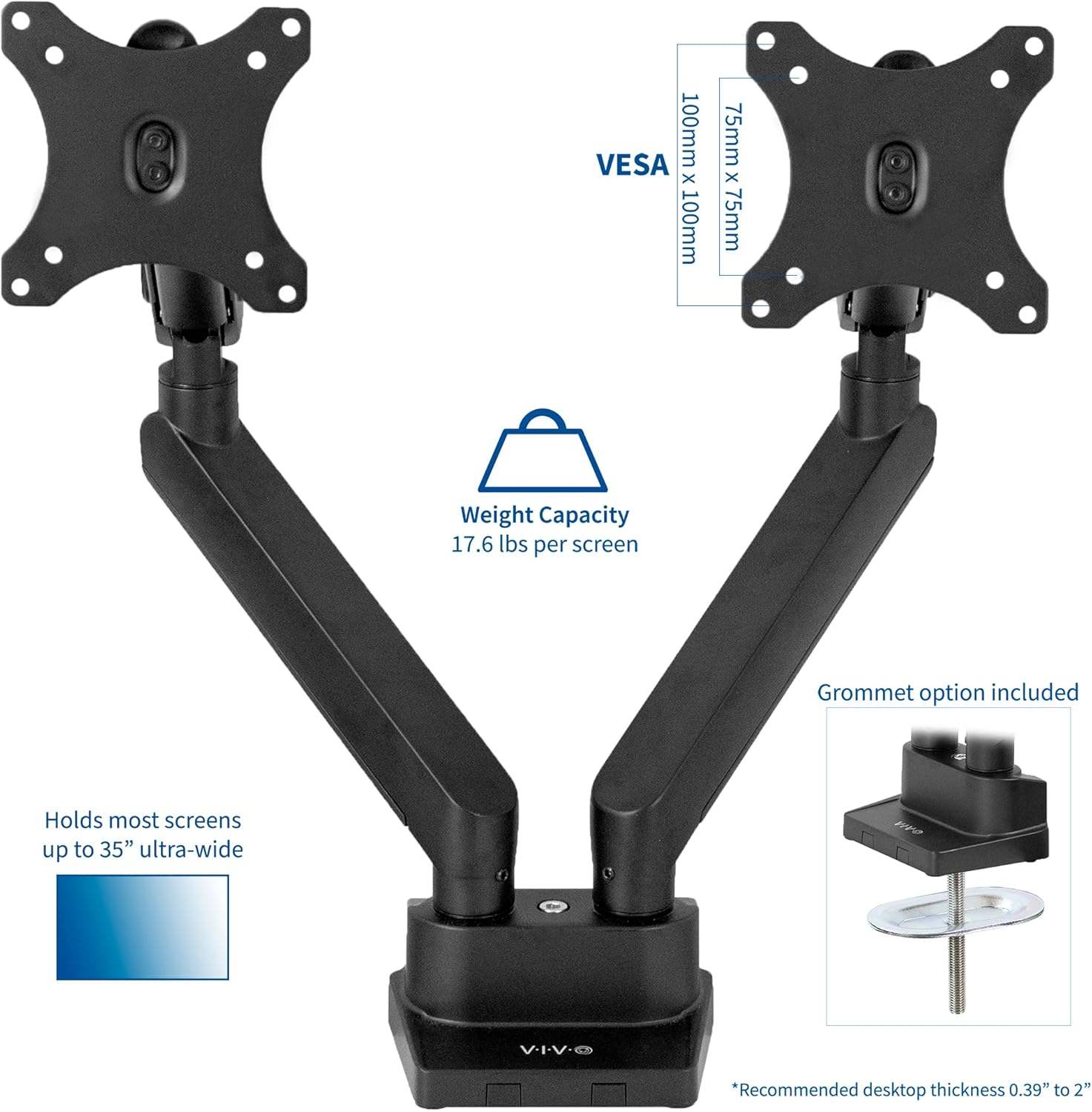 New Mechanical Arm Dual Ultrawide Monitor Desk Mount - photo 2
