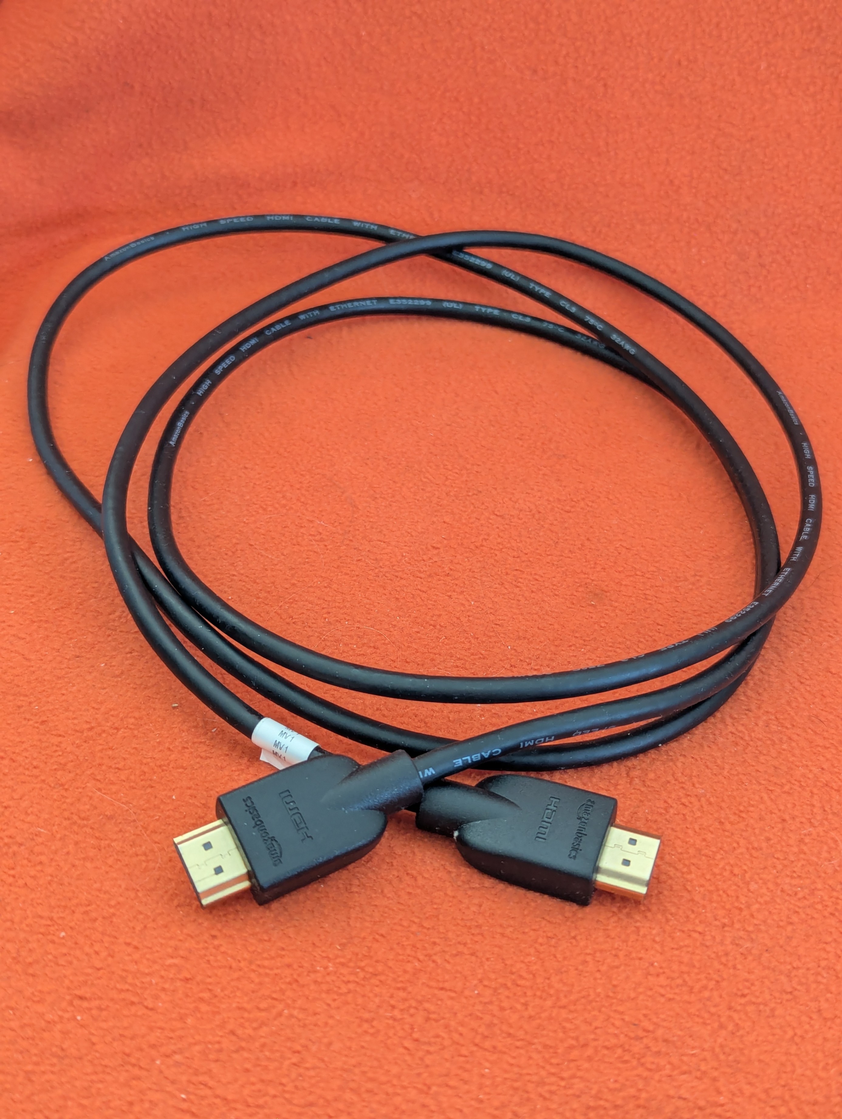 Two HDMI cables - 5-foot (orange wrap) and 6-foot (beige wrap) - photo 3